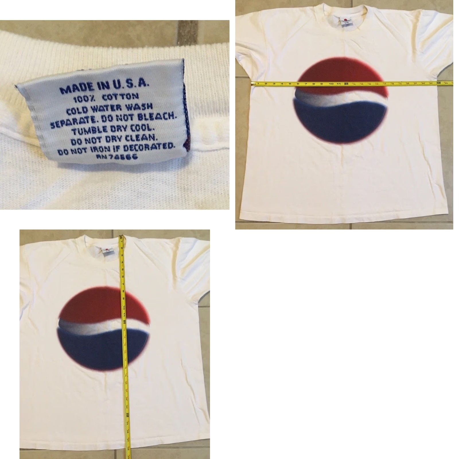 Vintage Vtg 90s Pepsi Faded Promo Shirt XL USA Graphic Tee Men White Surf Grunge 80s 90s Coca Cola Coke Drink USA Pepsi Cradle Ghost Single Stitch Vintage Size US XL / EU 56 / 4 - 9 Thumbnail