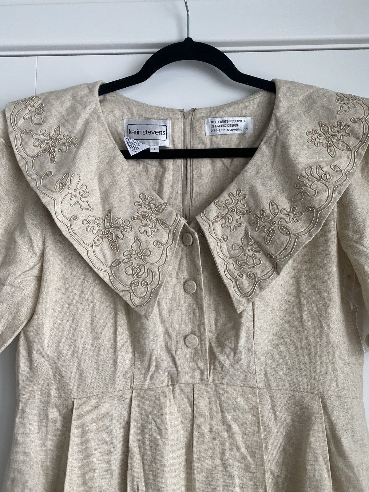 Other NWT Karin Stevens Women’s Dress Beige Dress Size 8 Size M / US 6-8 / IT 42-44 - 4 Thumbnail
