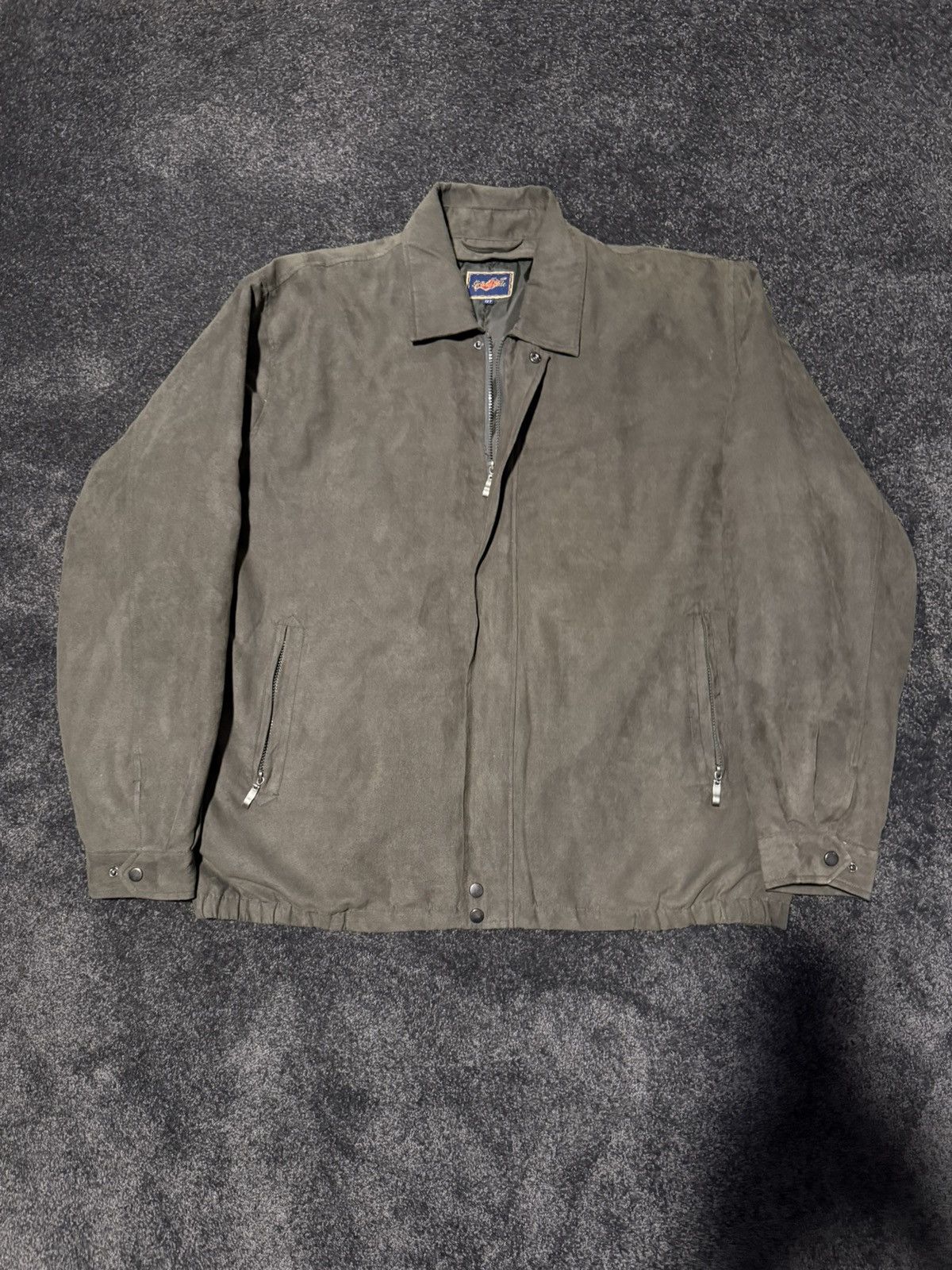 Vintage Dark Wash Vintage Suede Zip Up Jacket Size US XL / EU 56 / 4 - 1 Thumbnail