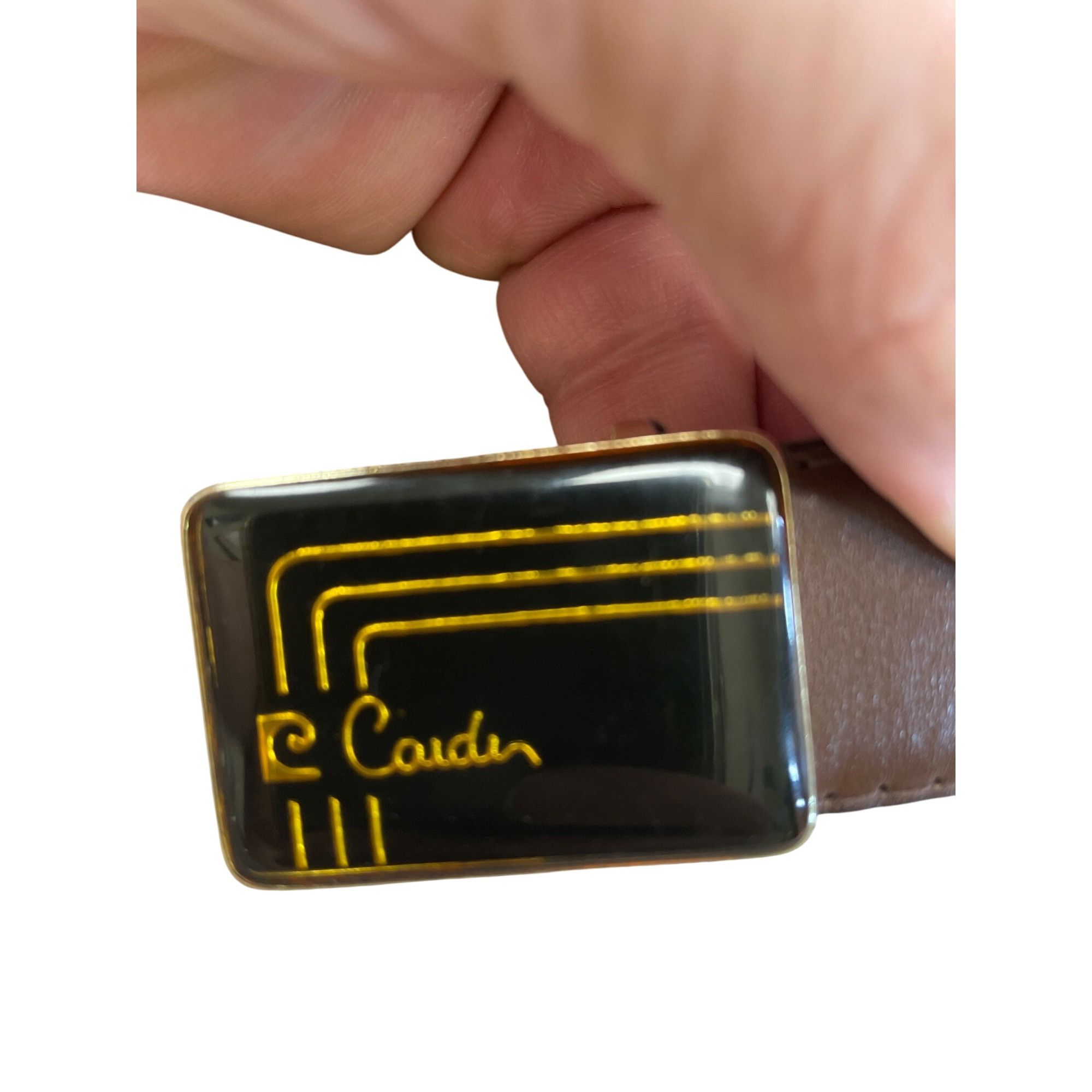 Pierre Cardin Pierre Cardin Mens Brown Leather Dress Belt 115 Gold Buckle Size ONE SIZE - 7 Thumbnail