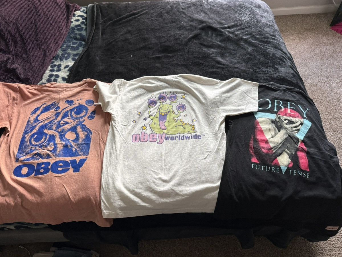 Obey OBEY Bundle (6 Pieces) Tees + Long Sleeves Streetwear Lot Size US M / EU 48-50 / 2 - 4 Thumbnail