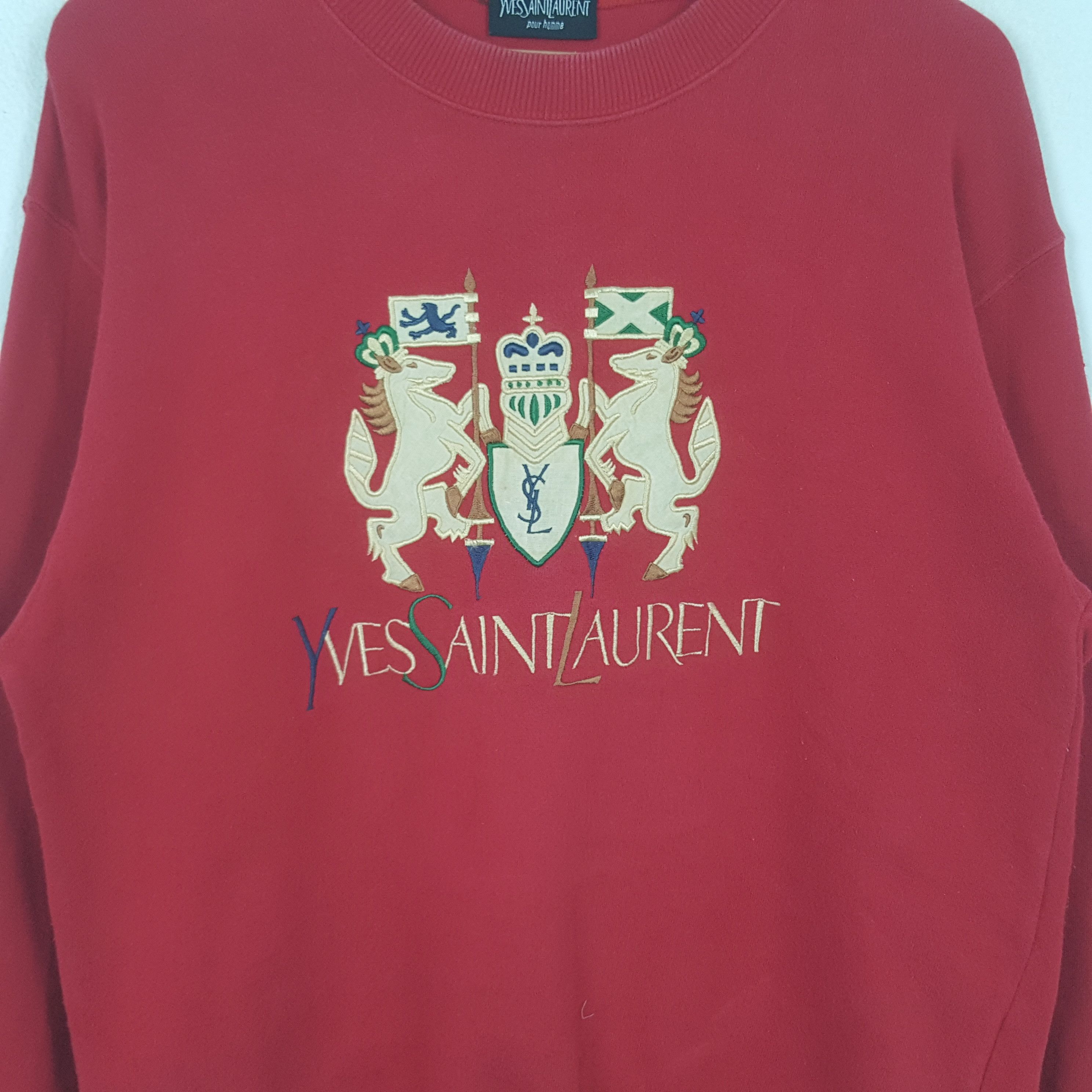 Yves Saint Laurent Vintage Yves Saint Laurent Designer Brand Sweatshirt RR23 Size US M / EU 48-50 / 2 - 2 Thumbnail