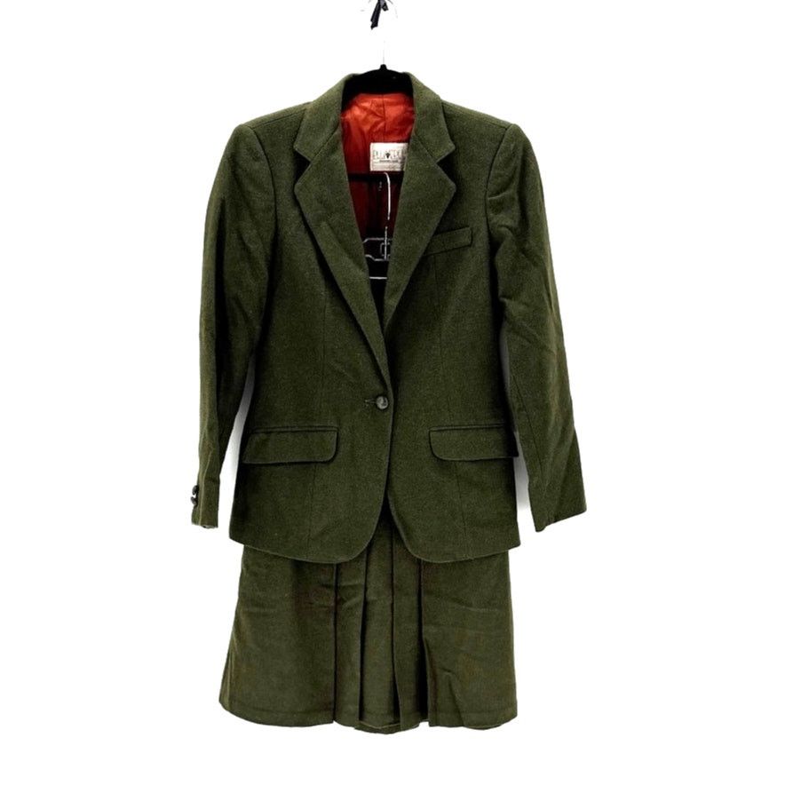 Other Vintage Plum Tree army green blazer skirt Canada size XS Size 22" - 1 Thumbnail