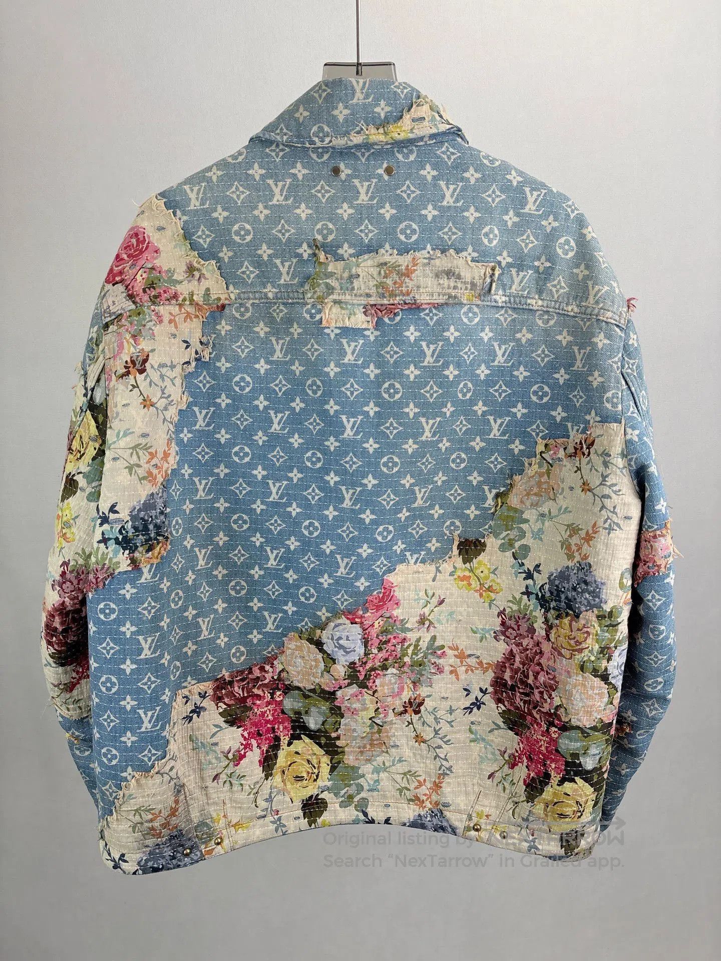 Louis Vuitton Louis Vuitton LV Floral Distressed Denim Jacket. Size XL / US 12-14 / IT 48-50 - 2 Thumbnail