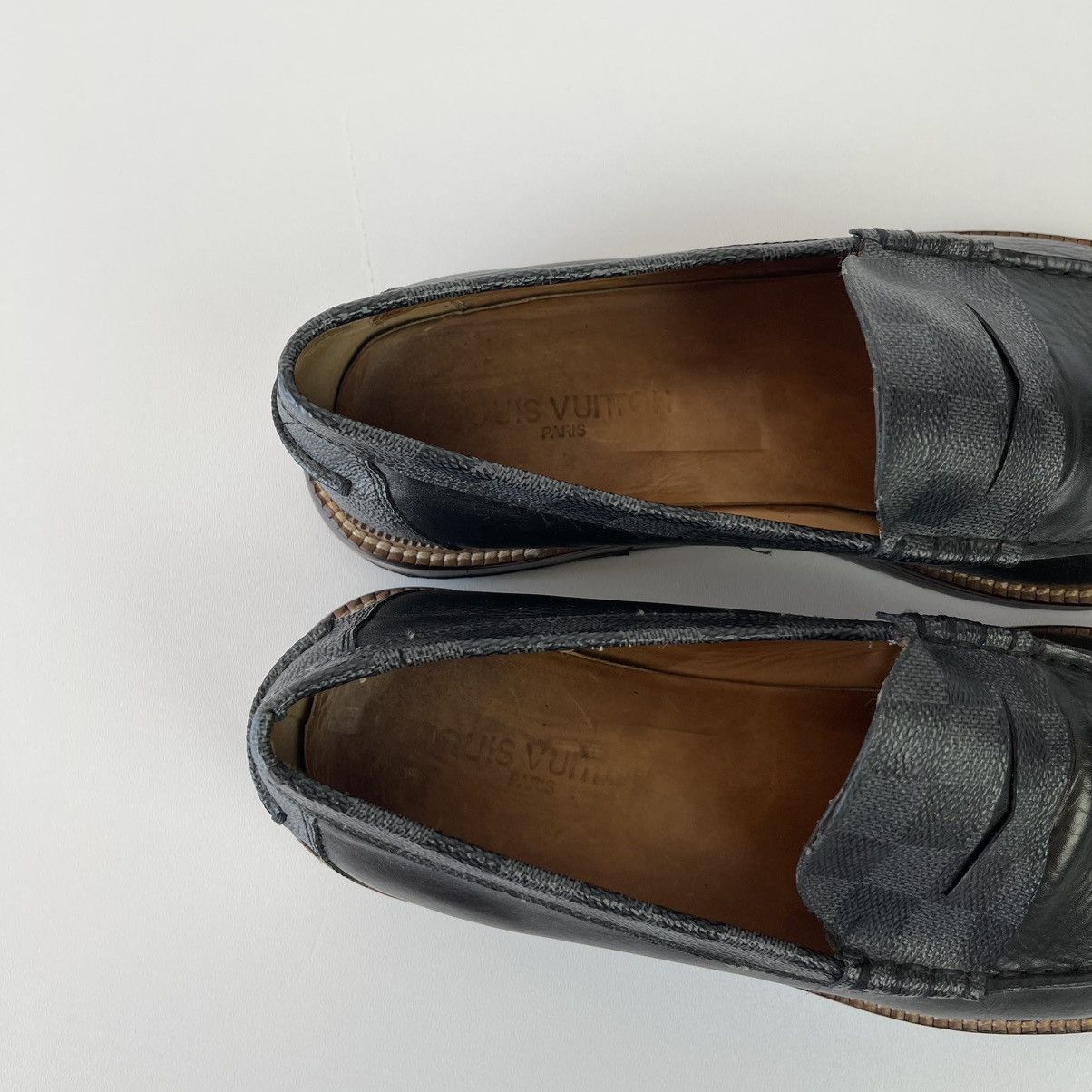 Louis Vuitton Louis Vuitton Vintage Penny Leather Loafer Black FD0153 Rare Size US 11 / EU 44 - 11 Thumbnail