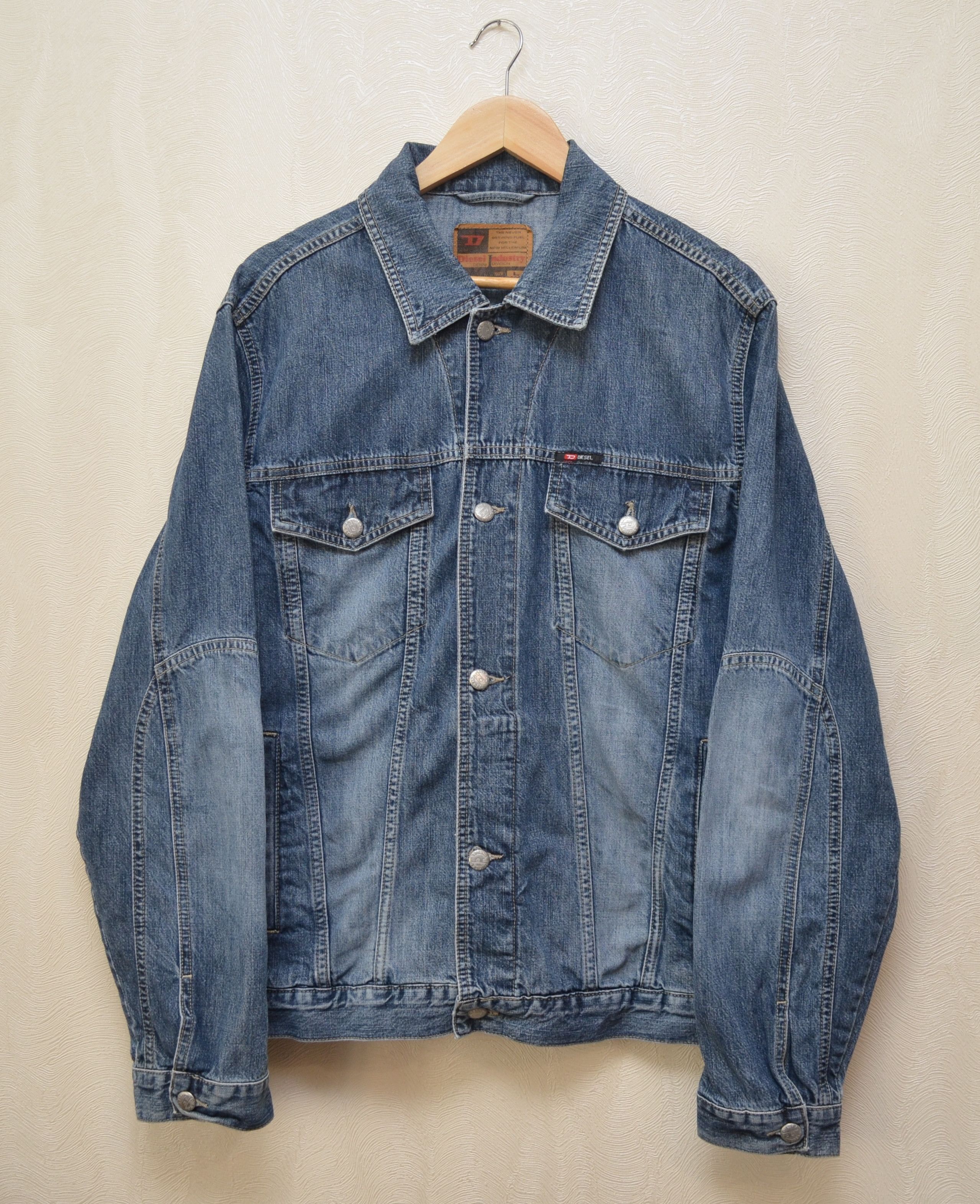 Diesel × Vintage Diesel Denim Blue Vintage Jacket Size L RARE 90s y2k Size US L / EU 52-54 / 3 - 1 Thumbnail