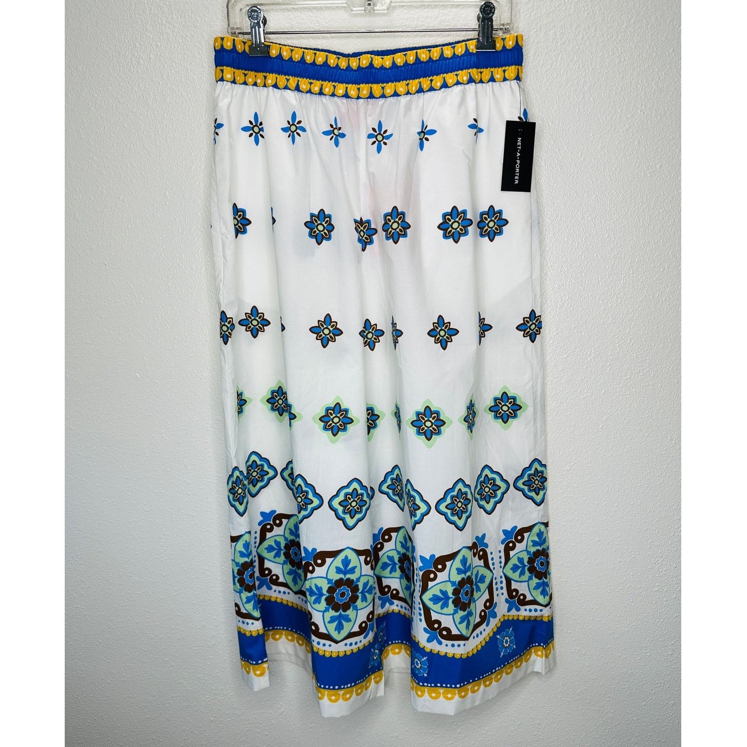 La DoubleJ NWT La DoubleJ White Blue Print Cropped Wide Leg Crop Pant L Size 34" / US 12 / IT 48 - 3 Thumbnail