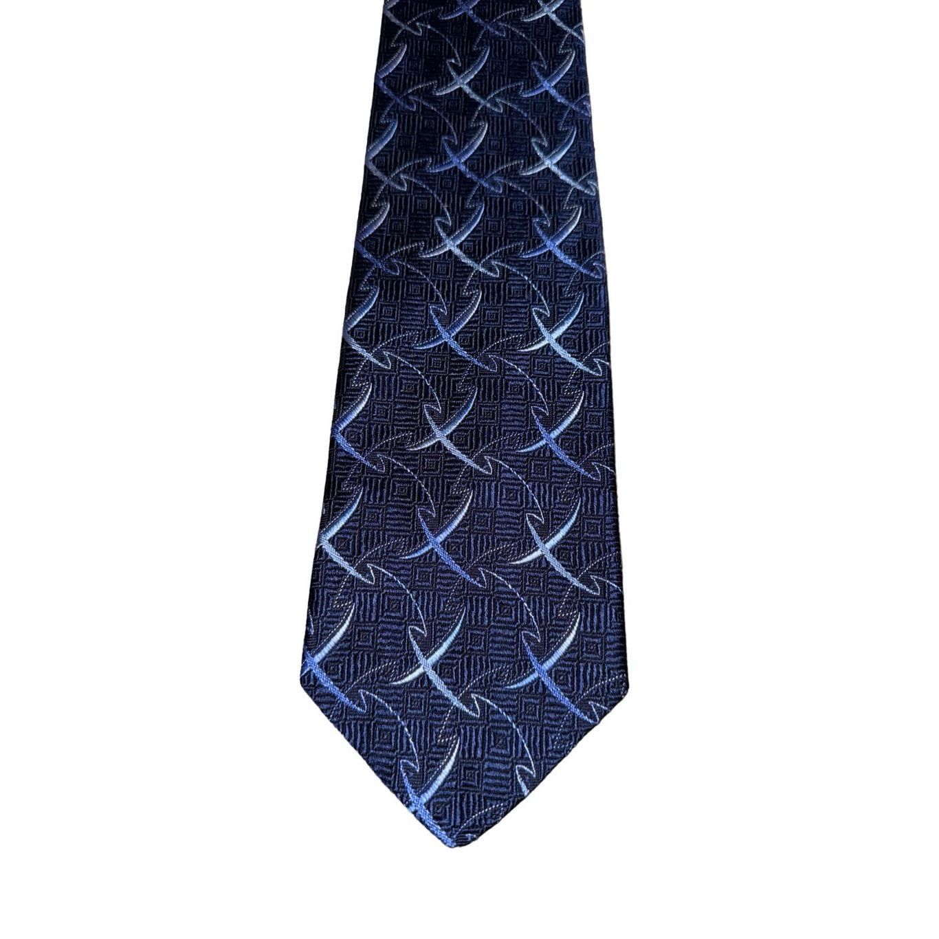 Paul Stuart Paul Stuart Navy Slice 100% Silk Handmade in USA Neck Tie Size ONE SIZE - 6 Thumbnail