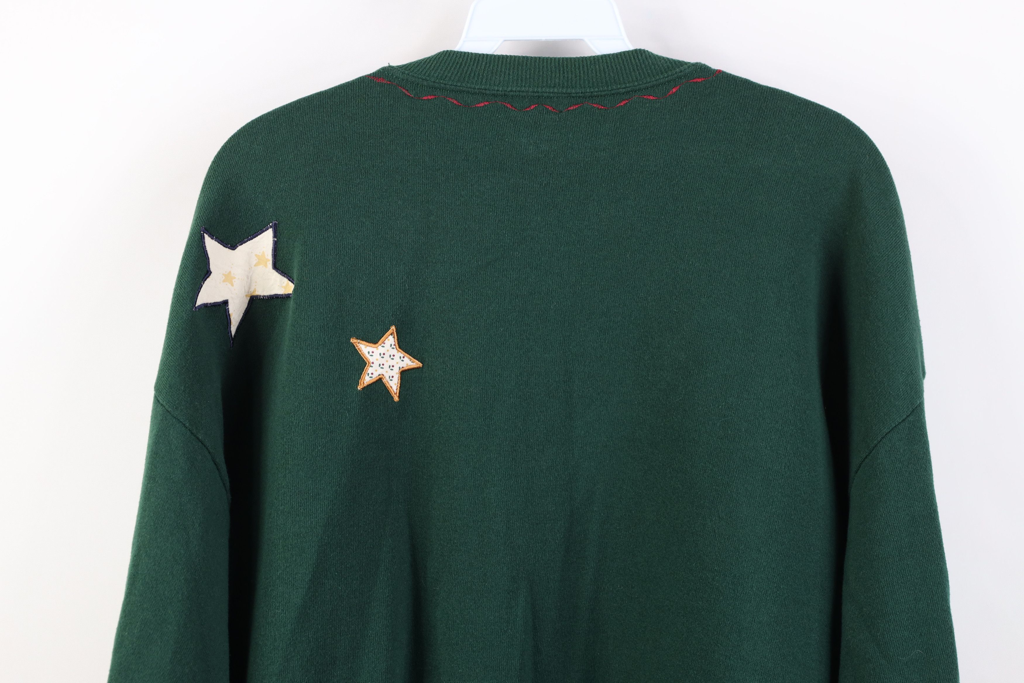 Vintage Vintage 90s Patchwork Angel Star Cardigan Sweatshirt USA Size XL / US 12-14 / IT 48-50 - 14 Thumbnail