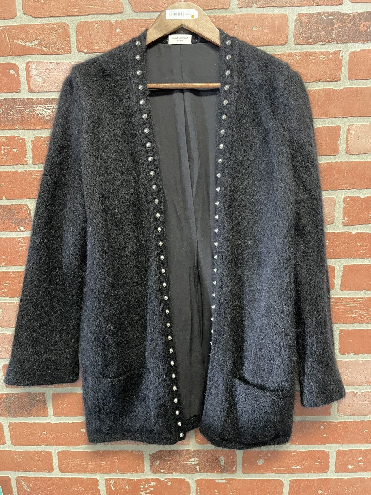 Saint Laurent Paris Size M - Saint Laurent Fall 2016 Studded Mohair Cardigan Size M / US 6-8 / IT 42-44 - 1 Thumbnail