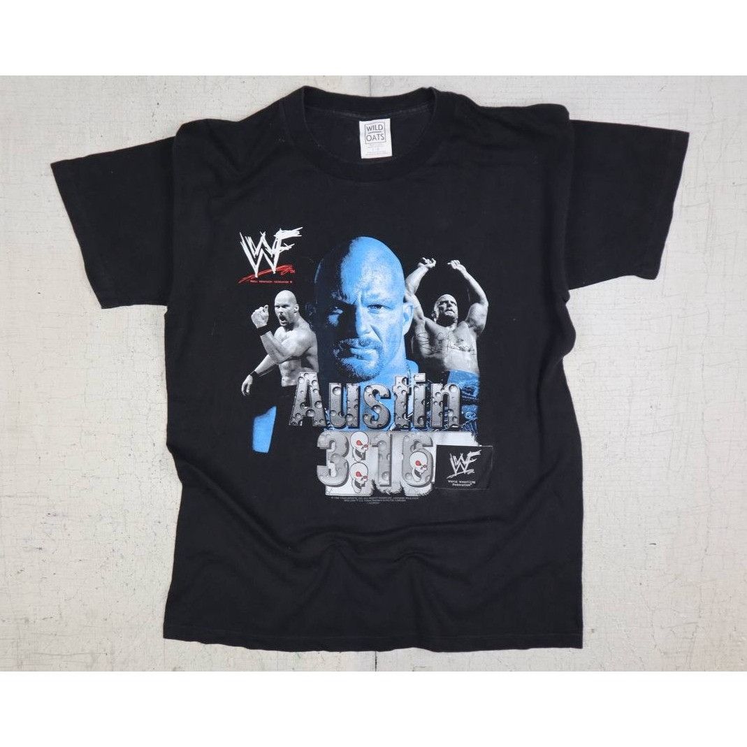 Vintage Vintage WWF 1998 Stone Cold Steve Austin "Austin 3:16" Black Size US L / EU 52-54 / 3 - 8 Thumbnail