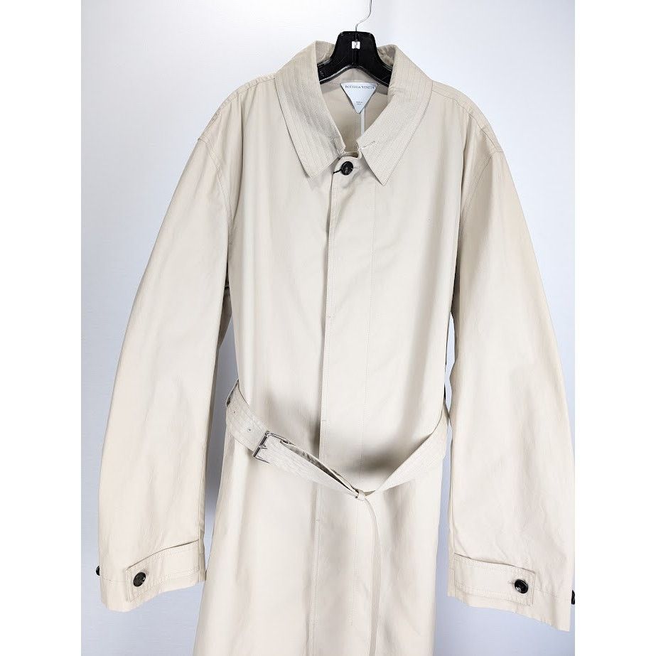 Bottega Veneta o1rshd1 Cotton Double Sided Trench Coated in Birch Size US L / EU 52-54 / 3 - 3 Thumbnail