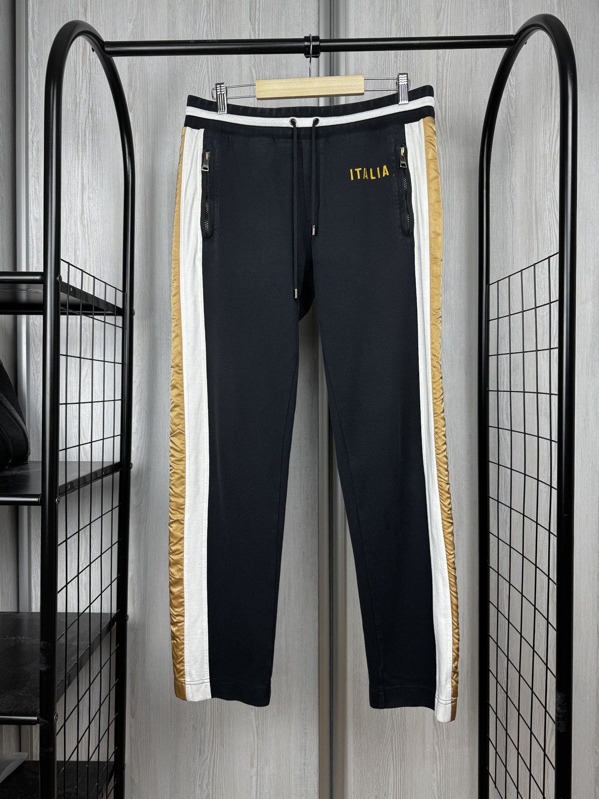 Dolce & Gabbana Dolce & Gabbana Italia Black White Stripes Sweat Track pants Size US 32 / EU 48 - 1 Thumbnail