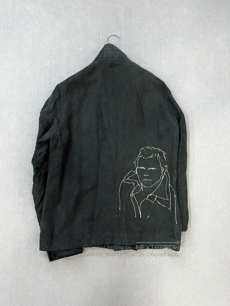 Armani Armani Black Embroidered Jacket with Portrait Size US M / EU 48-50 / 2 - 6 Thumbnail