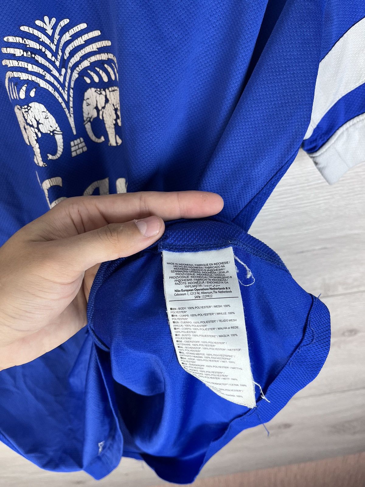 Nike Men’s soccer polo Nike FC Everton size L Y2K blue Size US L / EU 52-54 / 3 - 9 Thumbnail