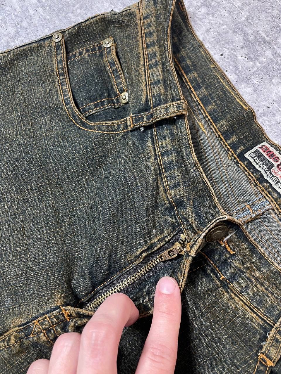 Hysteric Glamour Vintage 00s Flared Faded Cowboy Lace Denim Jeans LGB Y2K Size 34" / US 12 / IT 48 - 4 Thumbnail