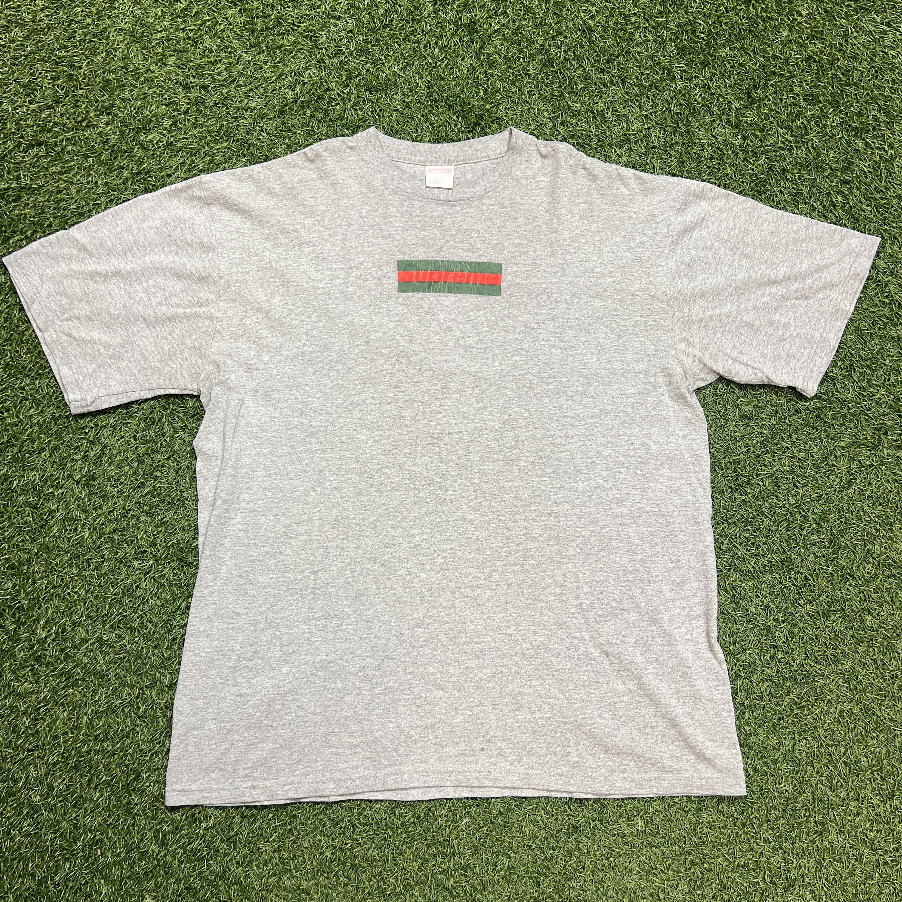 Supreme Supreme "Gucci" 2000 Box Logo Grey Tee Size Size XL Rare Size US XL / EU 56 / 4 - 2 Thumbnail