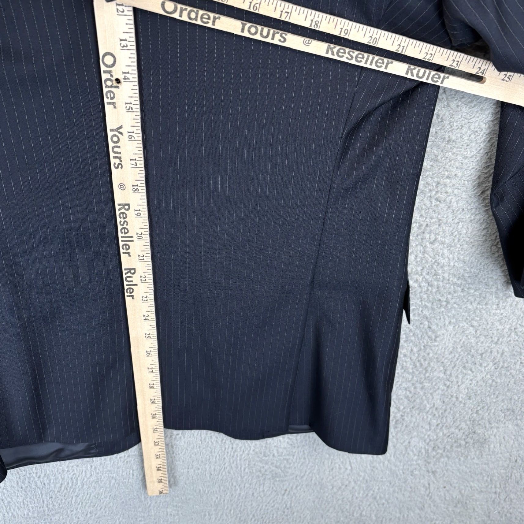 Polo Ralph Lauren VINTAGE Polo Ralph Lauren Blazer Navy Pinstripe 3 Button Wool Jacket Made Italy 44R Men Mens Size US XXL / EU 58 / 5 - 6 Thumbnail