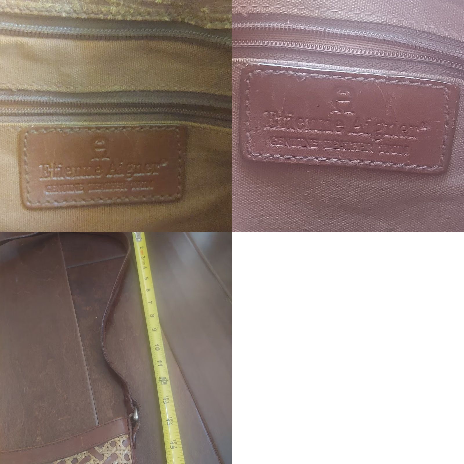 Etienne Aigner VINTAGE Etienne Aigner Shoulder Bag Womens Small Brown Straw Woven Leather Trim 90s Purse Size ONE SIZE - 11 Thumbnail