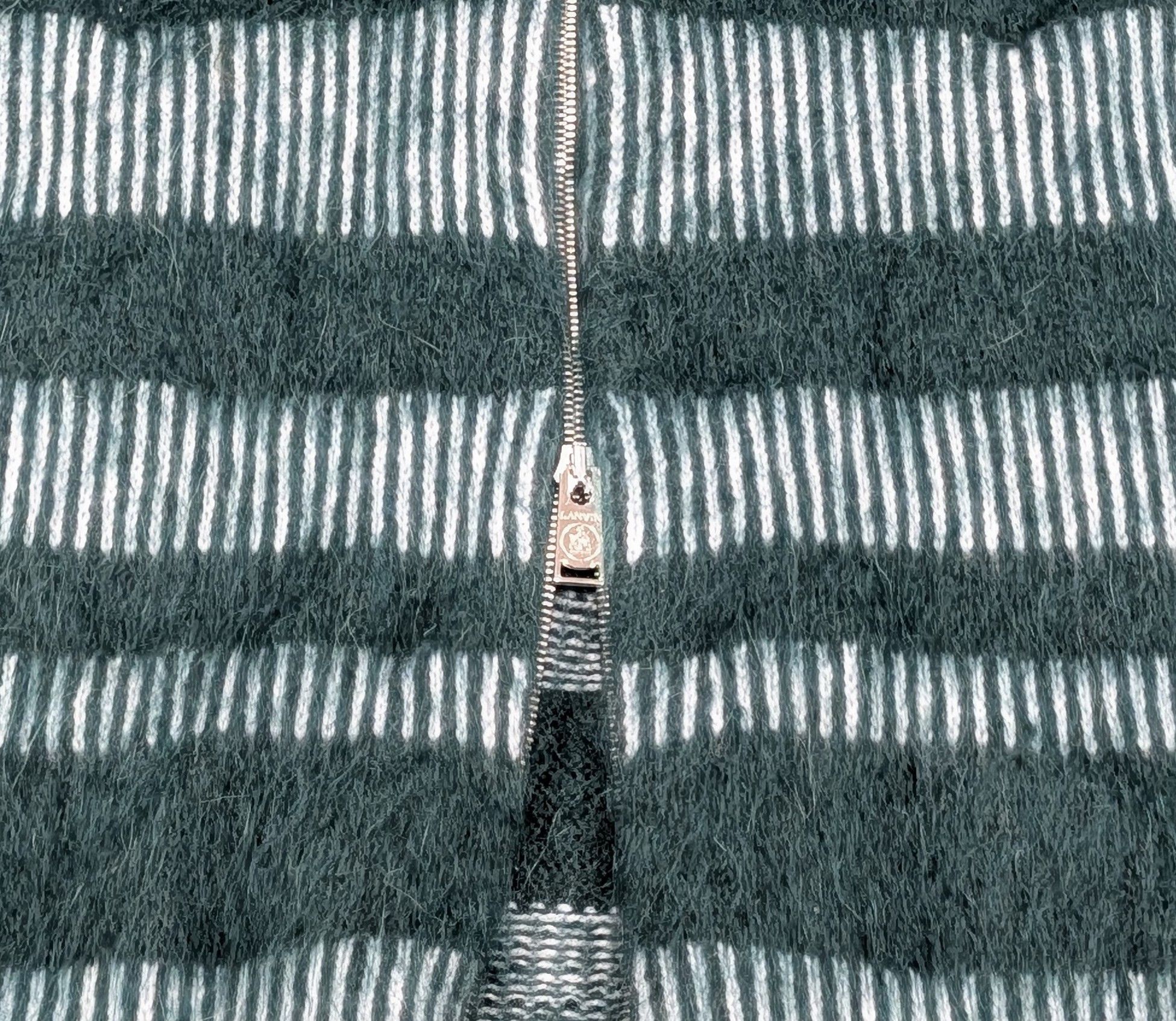 Lanvin Lanvin Striped Mohair Blend Sweater Hoodie Green Medium Size US M / EU 48-50 / 2 - 4 Thumbnail