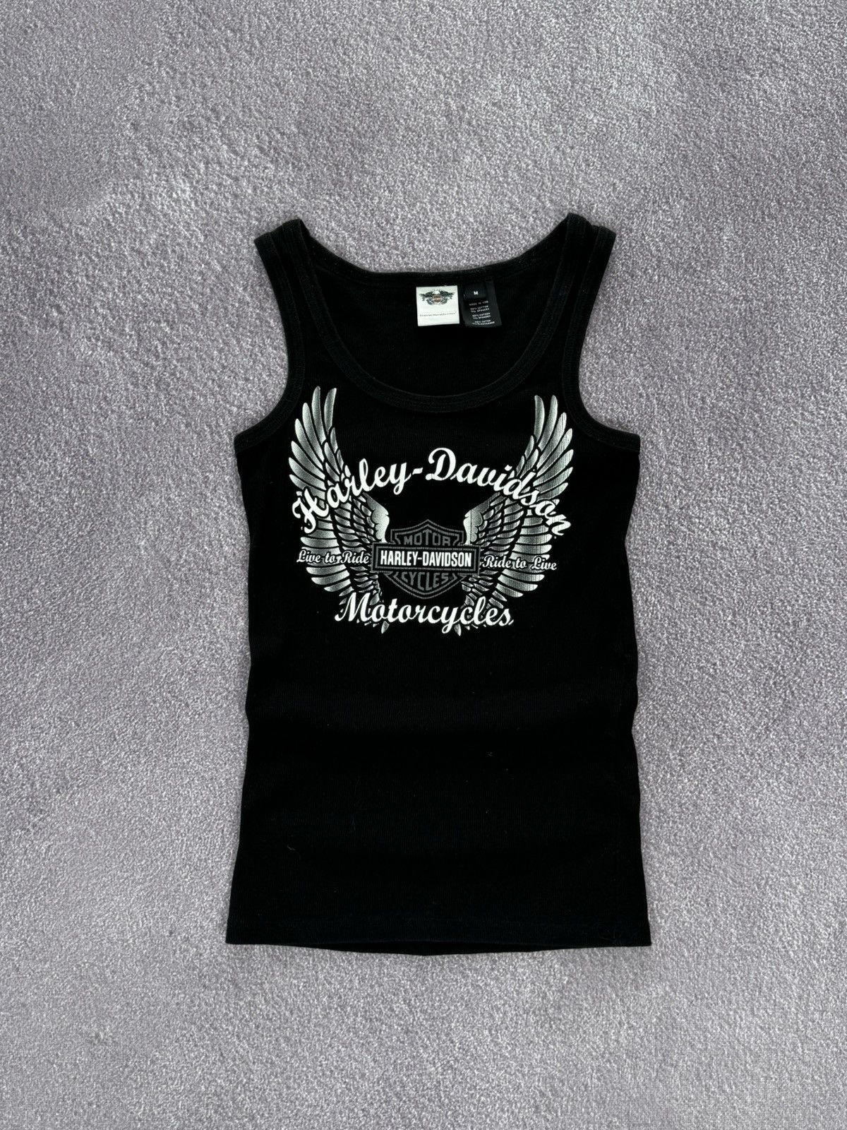 Harley Davidson 00’s Harley Davidson Y2K Printed Grunge Tank Top Size M / US 6-8 / IT 42-44 - 1 Thumbnail