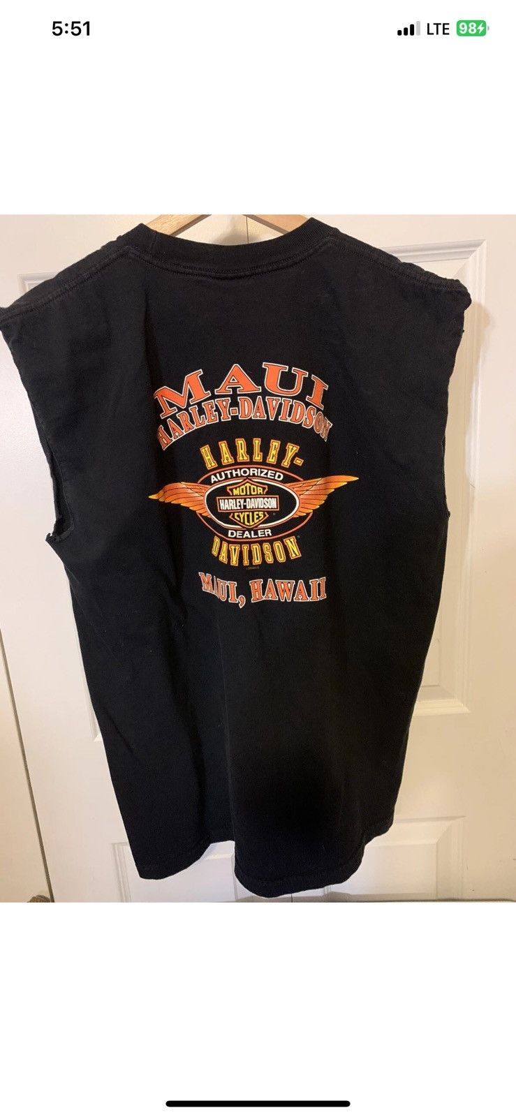 Harley Davidson Harley Davidson Vtg Hawaii XL Eagle Black Distressed 1996 Size US XL / EU 56 / 4 - 8 Thumbnail