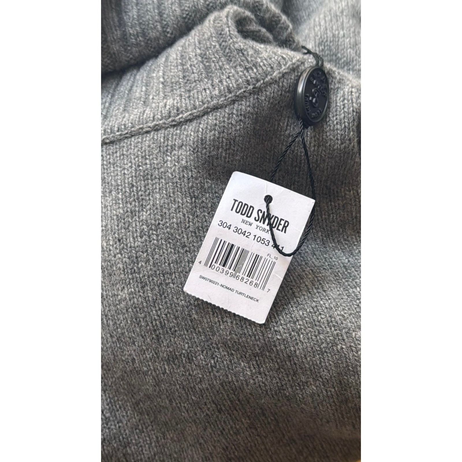 Todd Snyder Todd Snyder NWT Grey Cashmere Turtleneck Size US L / EU 52-54 / 3 - 6 Thumbnail
