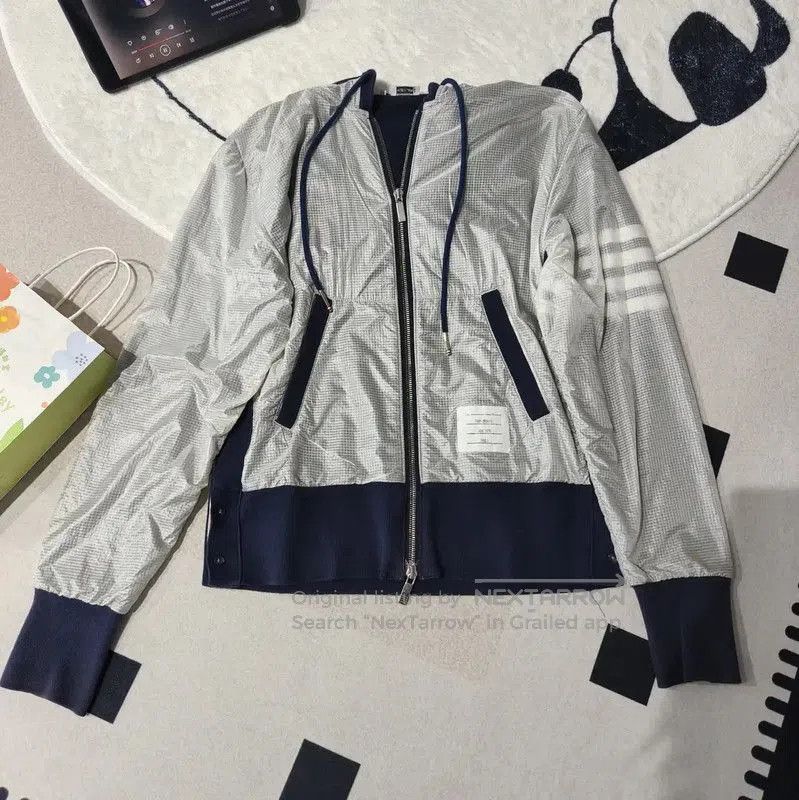 Thom Browne Thom Browne Gray Cotton Men's Jacket . Size US L / EU 52-54 / 3 - 1 Thumbnail