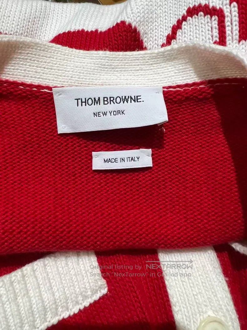 Thom Browne Thom Browne Red retro dog knit cardigan Size M / US 6-8 / IT 42-44 - 7 Thumbnail