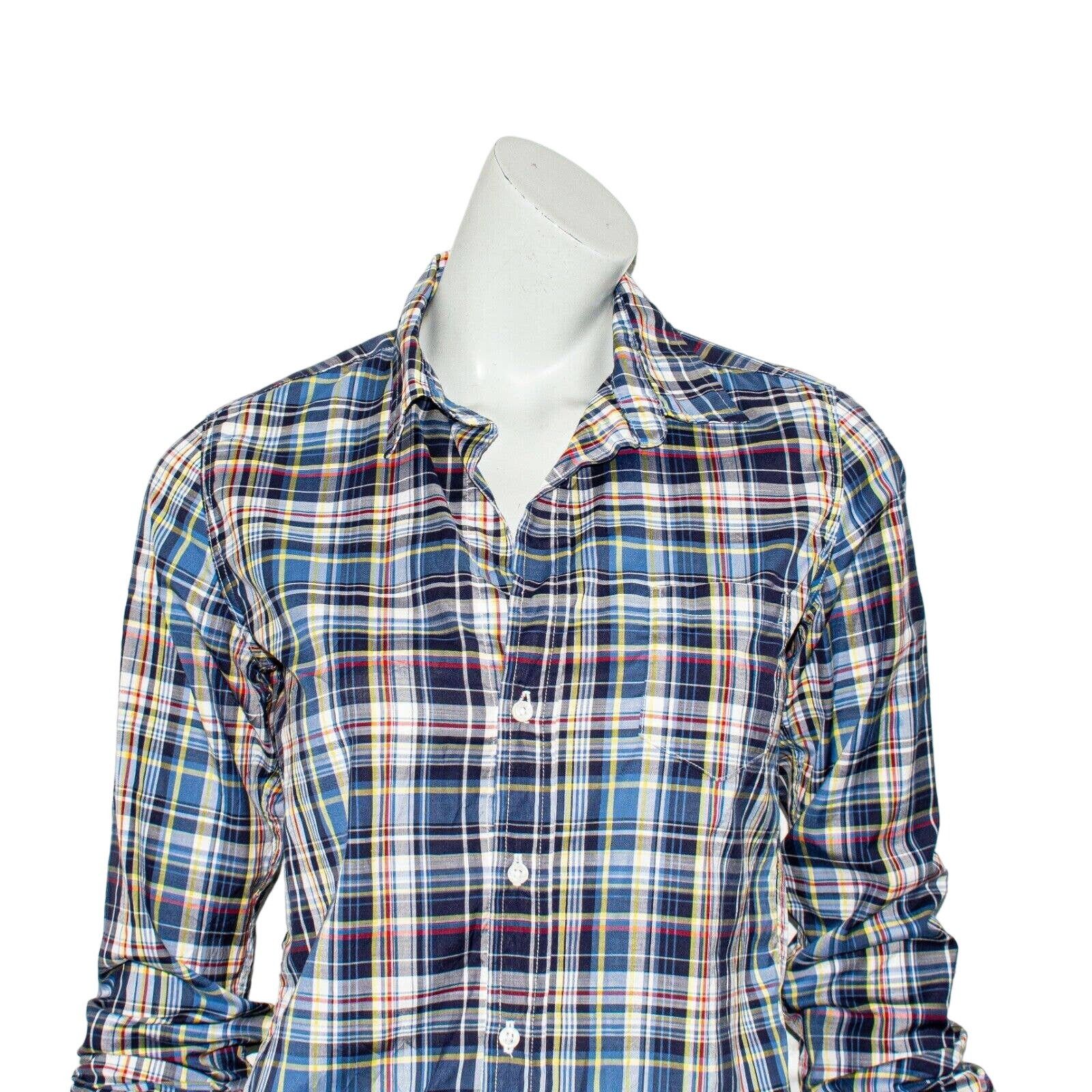 Frank & Eileen Frank & Eileen Women's Button up BARRY Shirt Blue Madras Size XS / US 0-2 / IT 36-38 - 8 Thumbnail