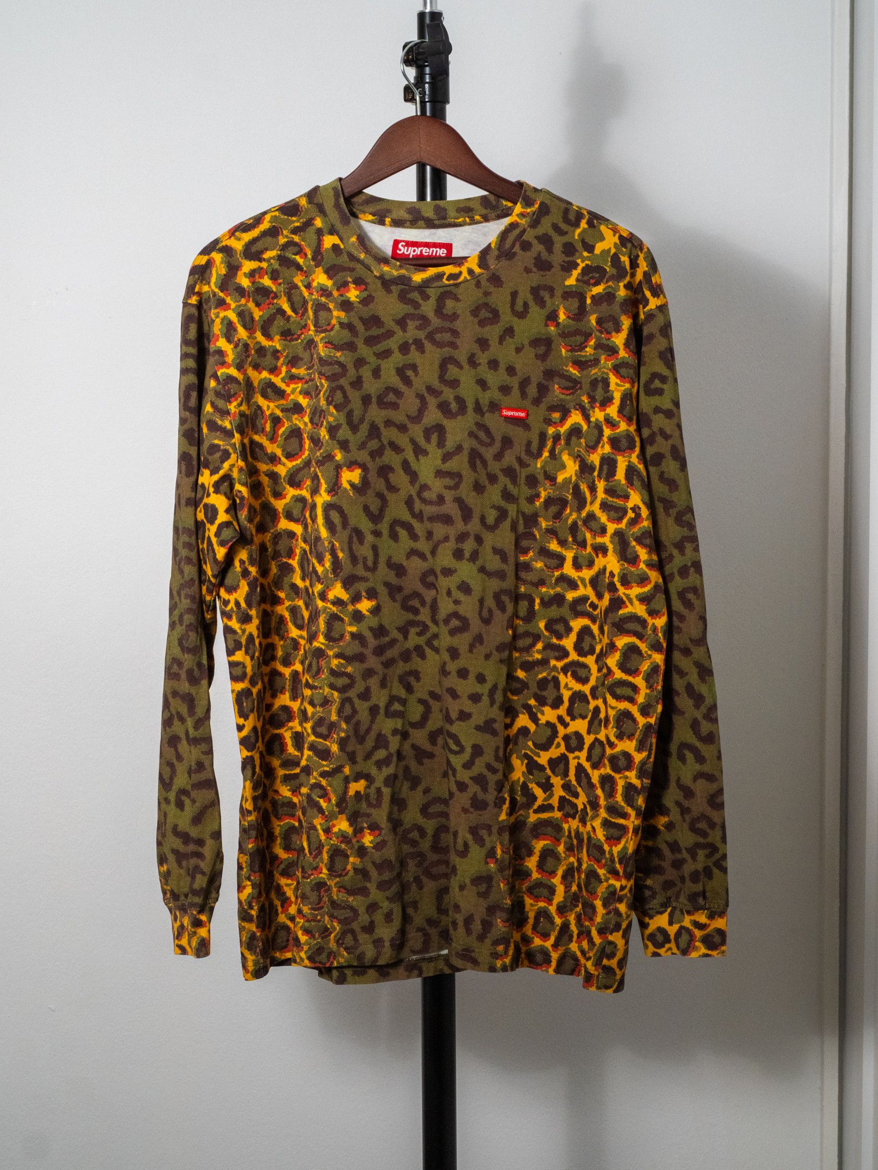 Supreme Supreme Cheetah Camo Small Box Longsleeve Tee Size US L / EU 52-54 / 3 - 2 Thumbnail