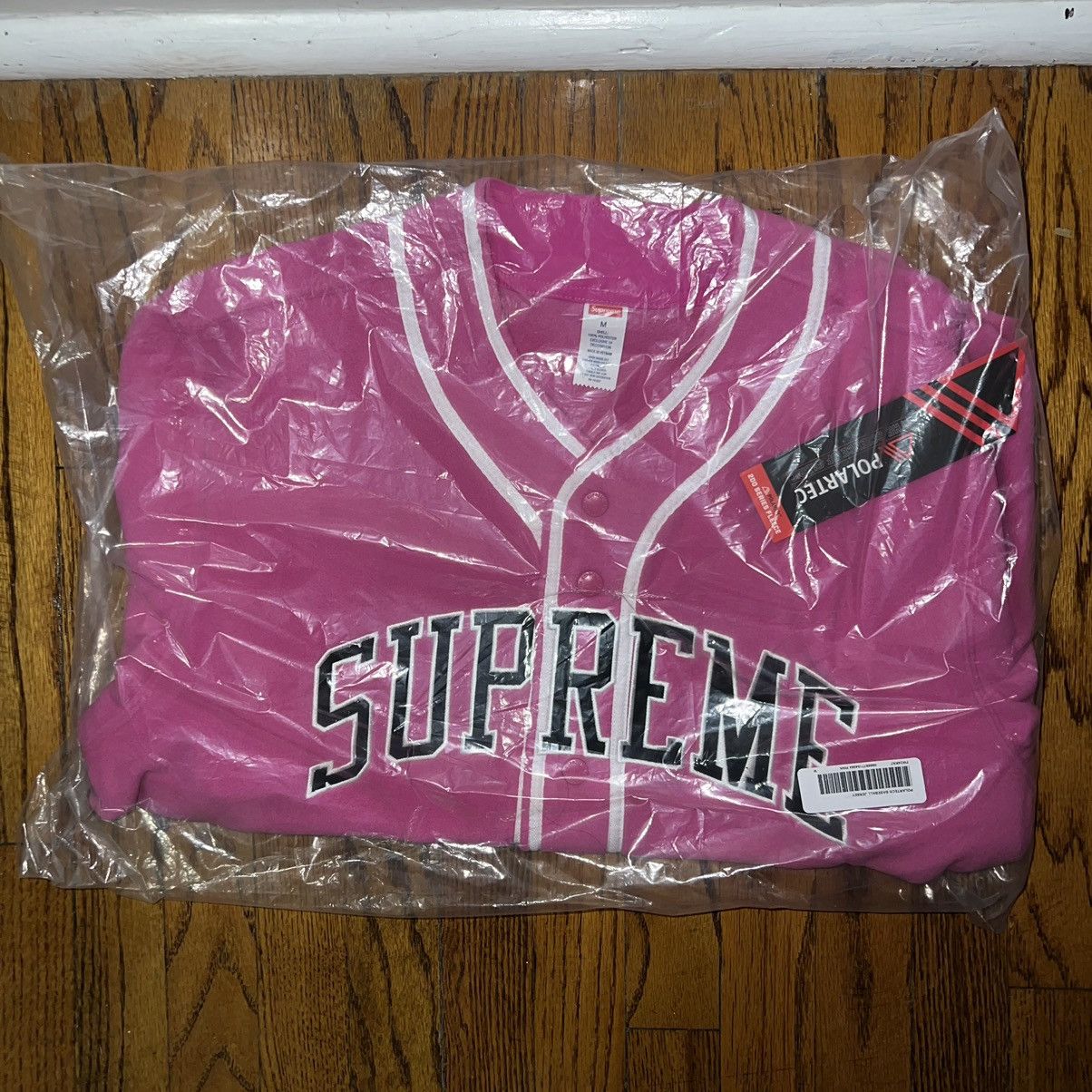 Supreme Supreme Polartec Baseball Jersey Pink Size: M Size US M / EU 48-50 / 2 - 3 Thumbnail