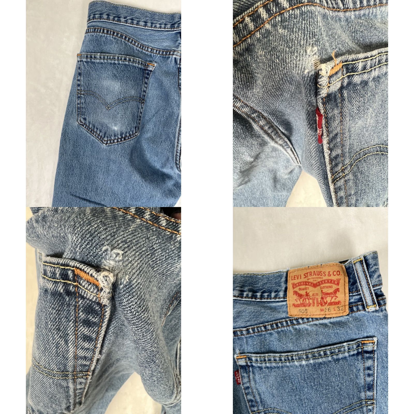 Levi's VINTAGE Levi’s 505 Jeans Size 36x32 Denim Blue 90s USA Regular Mens Straight 5-Pocket Mexico Medium Wash Size US 36 / EU 52 - 8 Thumbnail