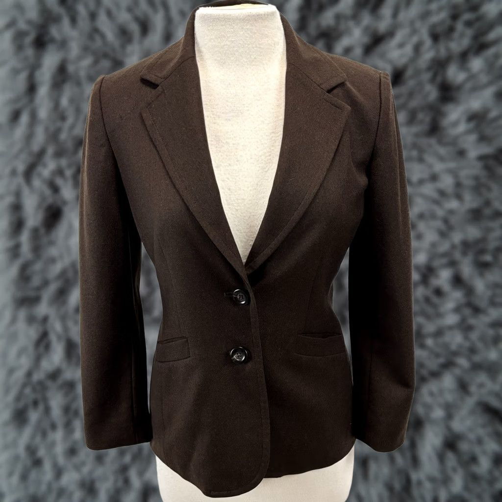 Talbots VINTAGE Talbots Wool Blazer Woman’s 4P Petite Brown Chocolate 1990s Old Money Blazer Womens Wool Blend Jacket Mens? Size S / US 4 / IT 40 - 1 Thumbnail