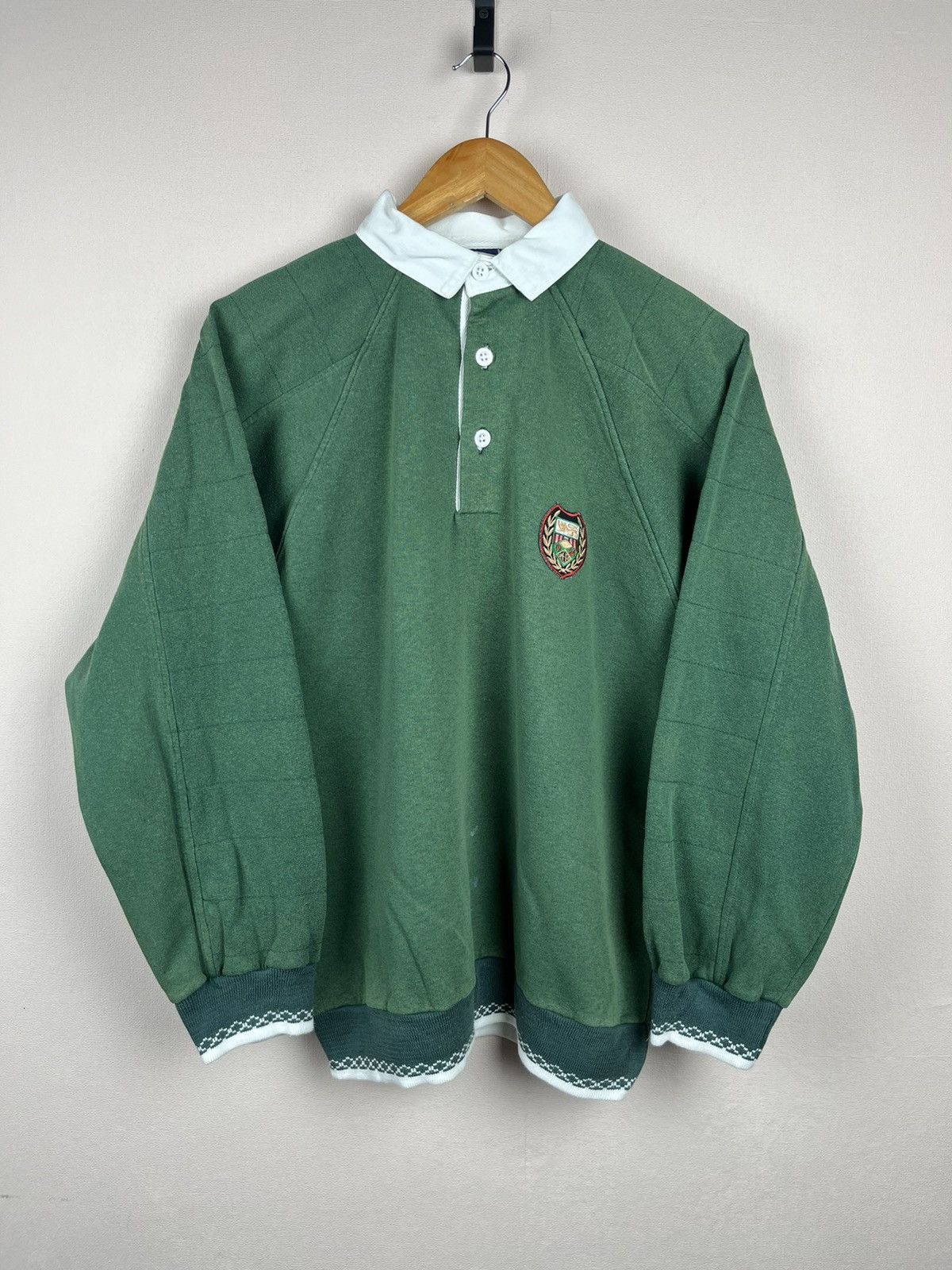 Umbro Vintage Umbro Rugby 1924 Collared Button Sweatshirt Rare Size US S / EU 44-46 / 1 - 1 Thumbnail