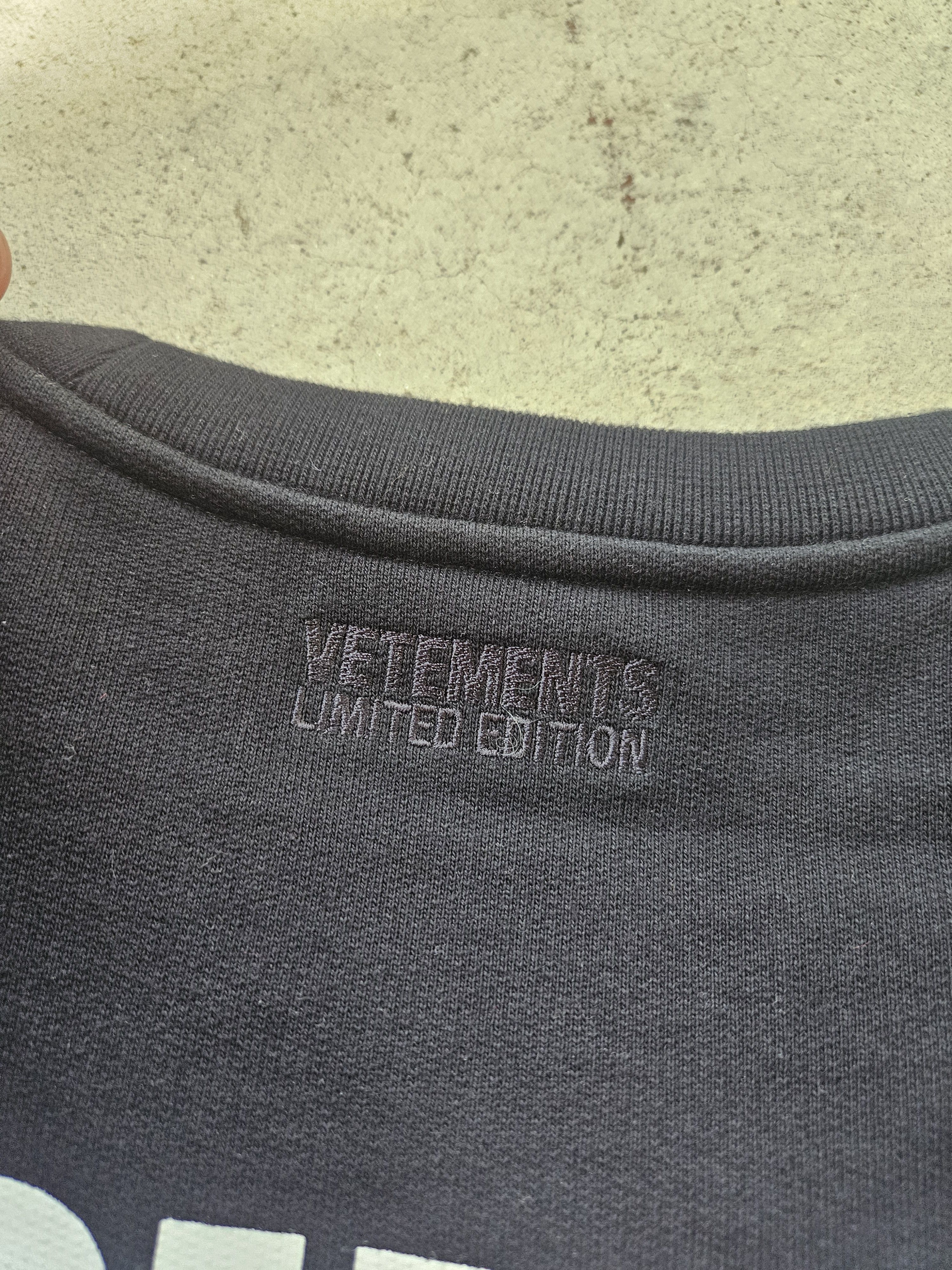Vetements Double Polizei Securite Split Green Black Crewneck Sweater Size US XL / EU 56 / 4 - 8 Thumbnail