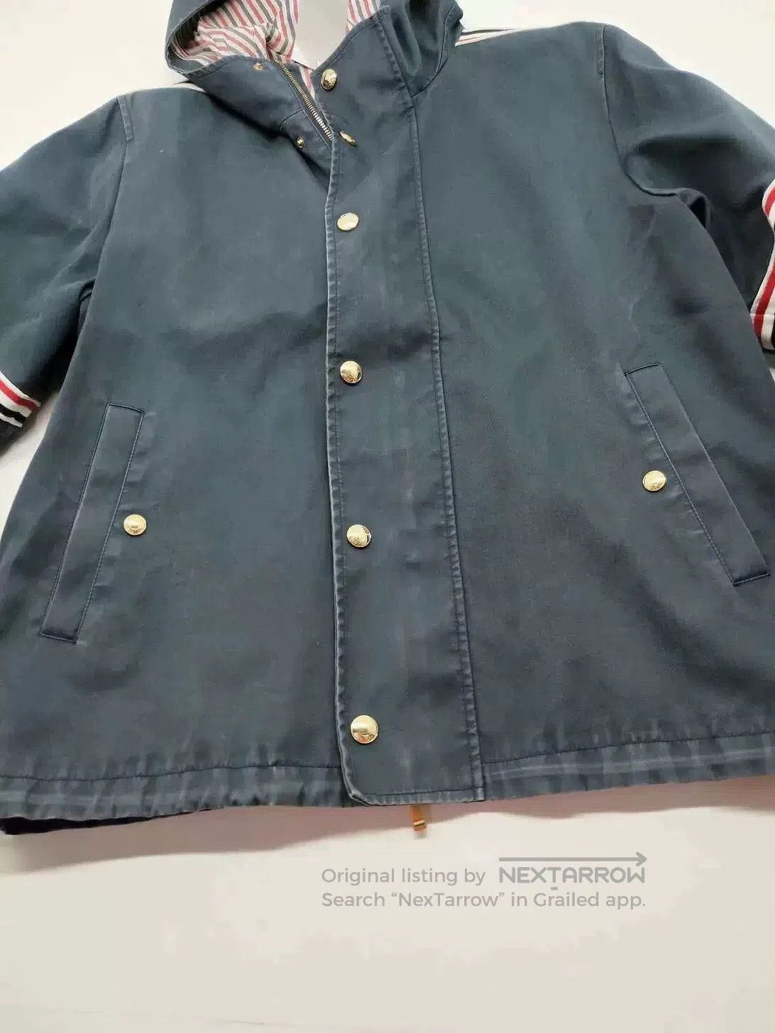 Thom Browne Thom Browne Windbreaker Jacket with Logo. Size US M / EU 48-50 / 2 - 6 Thumbnail