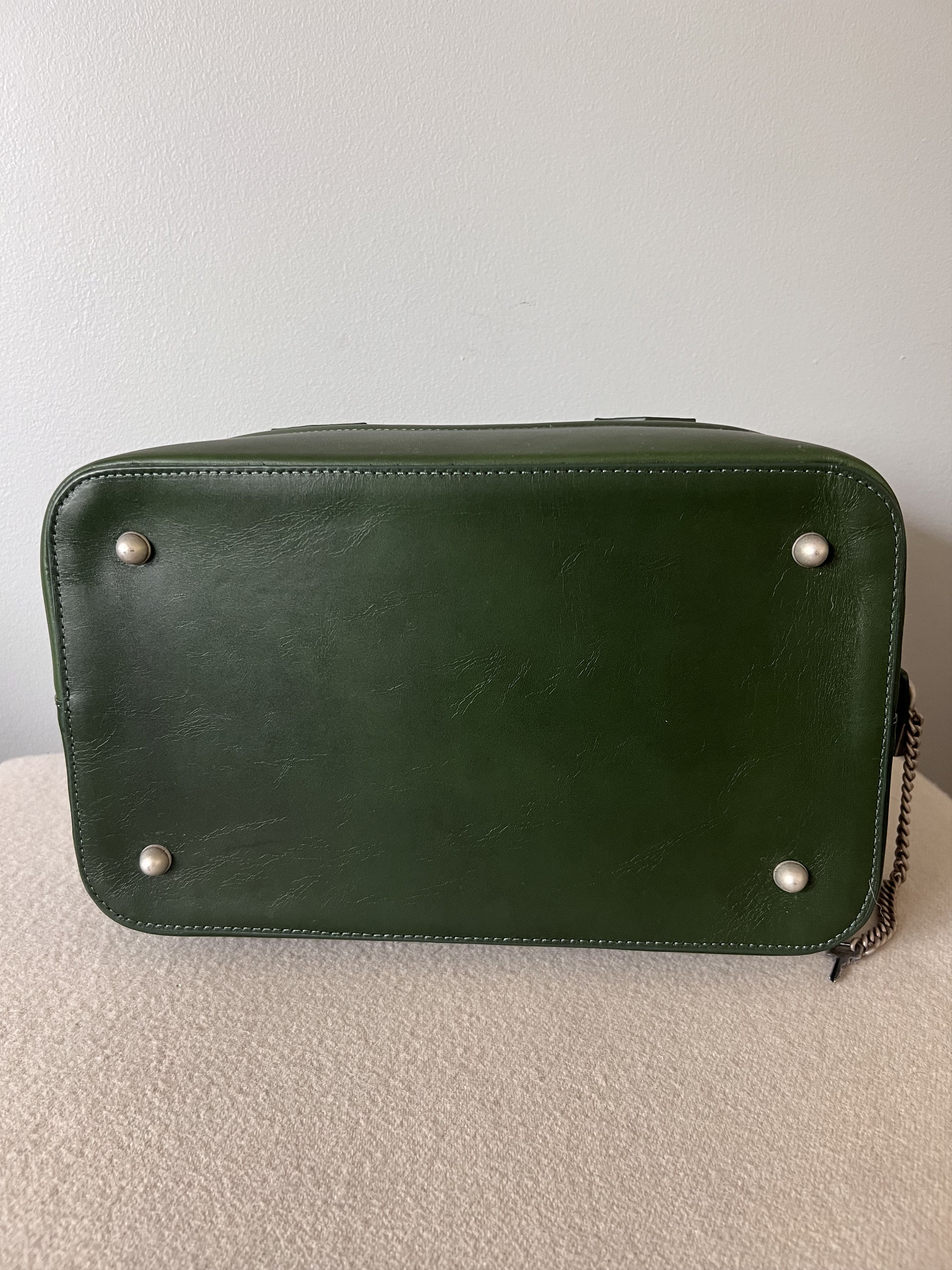 Enfants Riches Deprimes Enfants Riches Deprimes Leather Bowling Bag in Green Size ONE SIZE - 12 Thumbnail