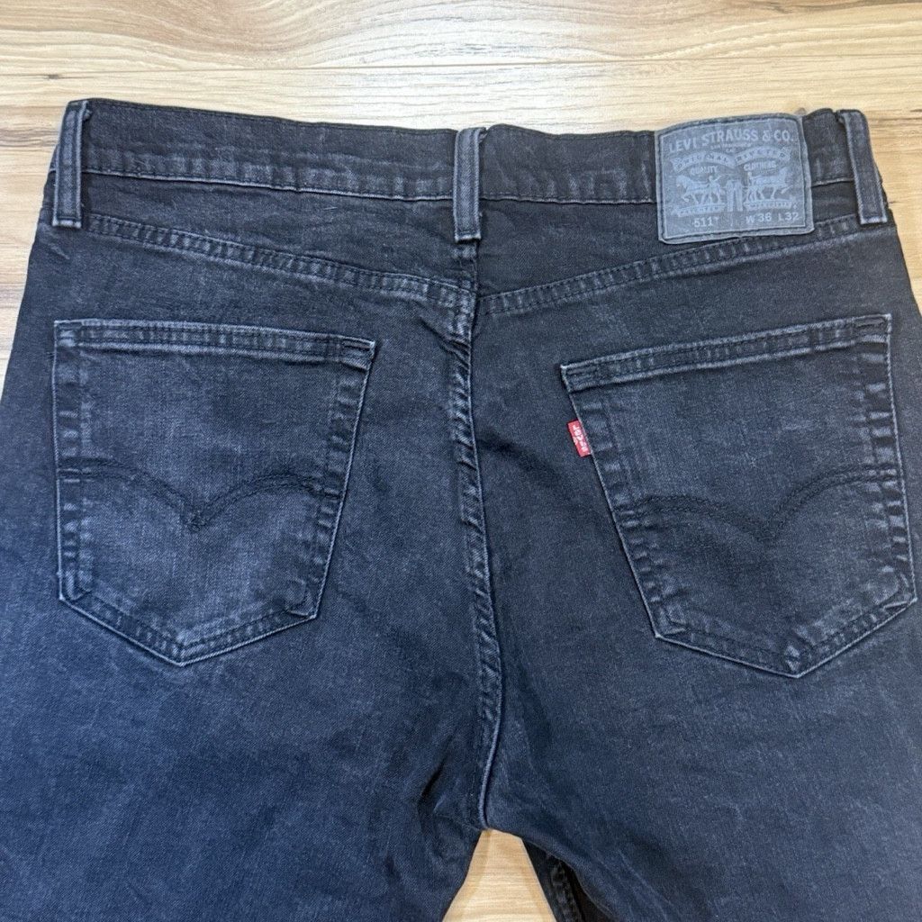 Z Brand Levi’s 511 Men’s Slim Fit Jeans W36 L32 Denim Charcoal Size US 36 / EU 52 - 3 Thumbnail
