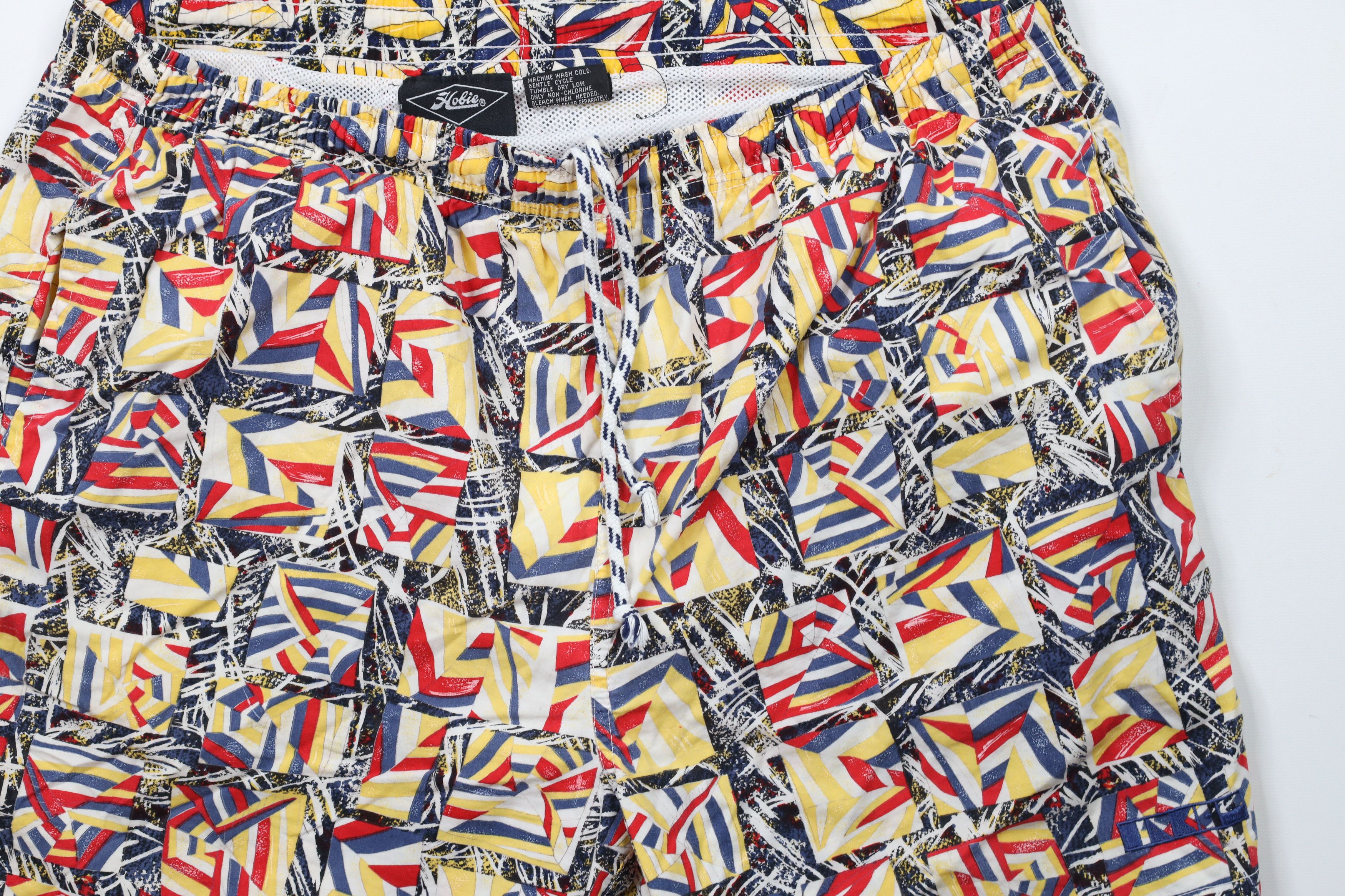 Vintage Vintage 90s Hobie Spell Abstract Sailing Flags Lined Shorts Size US 32 / EU 48 - 3 Thumbnail