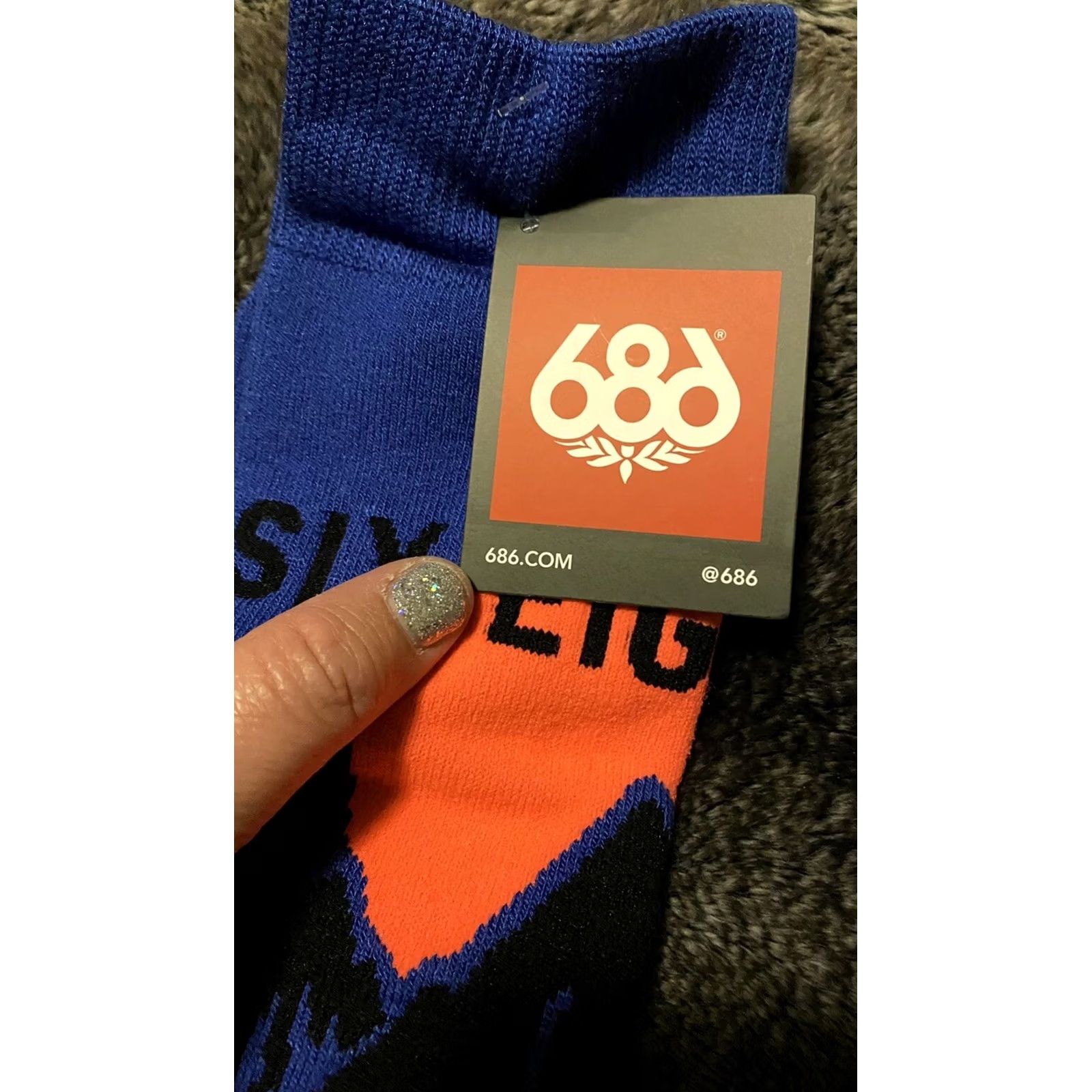 686 686 Snowboard Socks Knee Highs Multicolor Sunrise 1 Pair M Men S/M 7-10.5 NWT Size ONE SIZE - 3 Thumbnail
