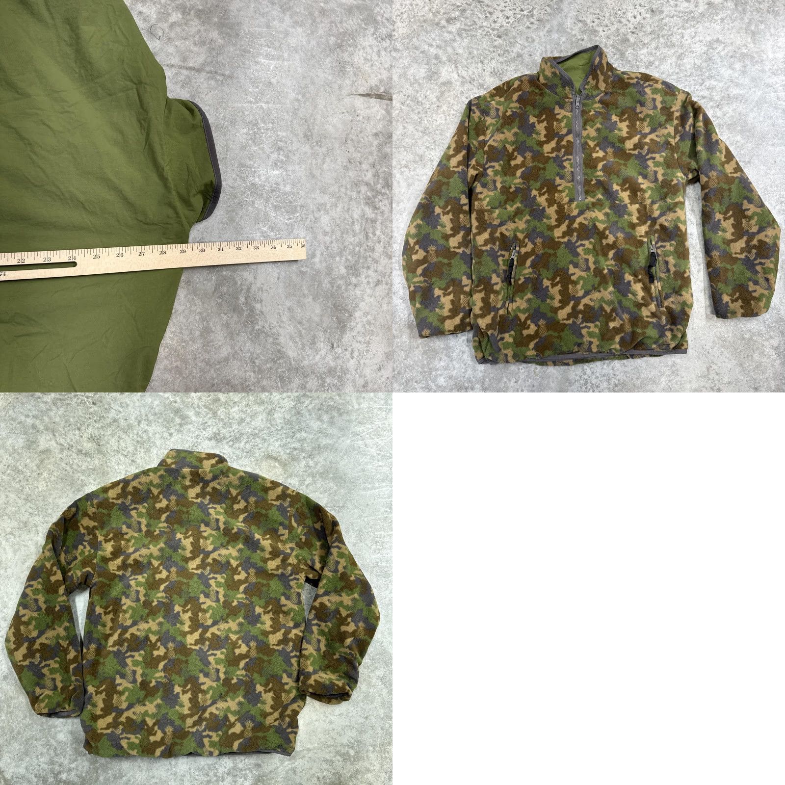 Chubbies Chubbies Jacket Mens M Green Camo Reversible Fleece Pullover Anorak Size US M / EU 48-50 / 2 - 8 Thumbnail