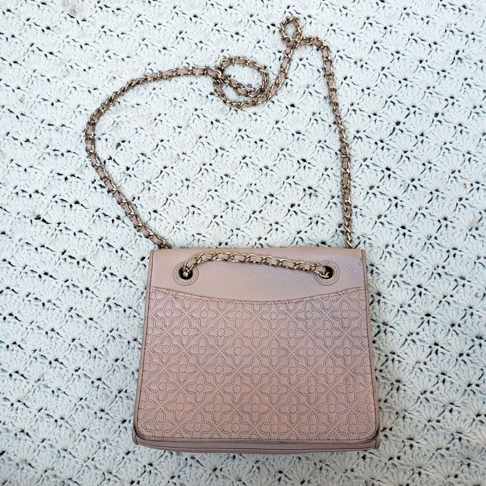 Tory Burch Tory Burch Bag Fleming Shoulder Crossbody Pink Quilted Leather Chain Purse Womens Size ONE SIZE - 6 Thumbnail