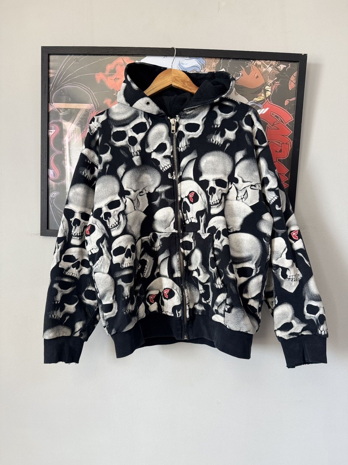Famous Stars And Straps × Vintage Famous Stars Straps Skull Zip