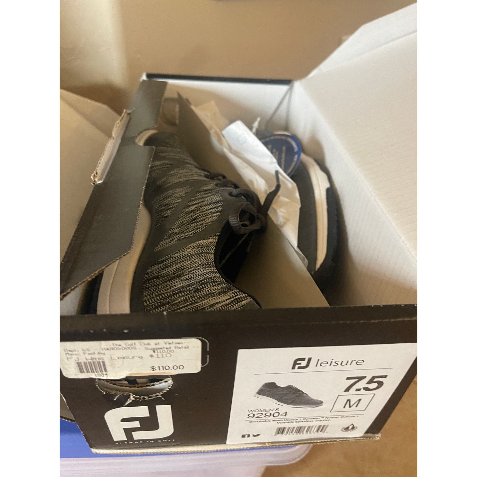 FootJoy FJ Leisure Golf Shoes Gray Spikeless Ortholite NWT