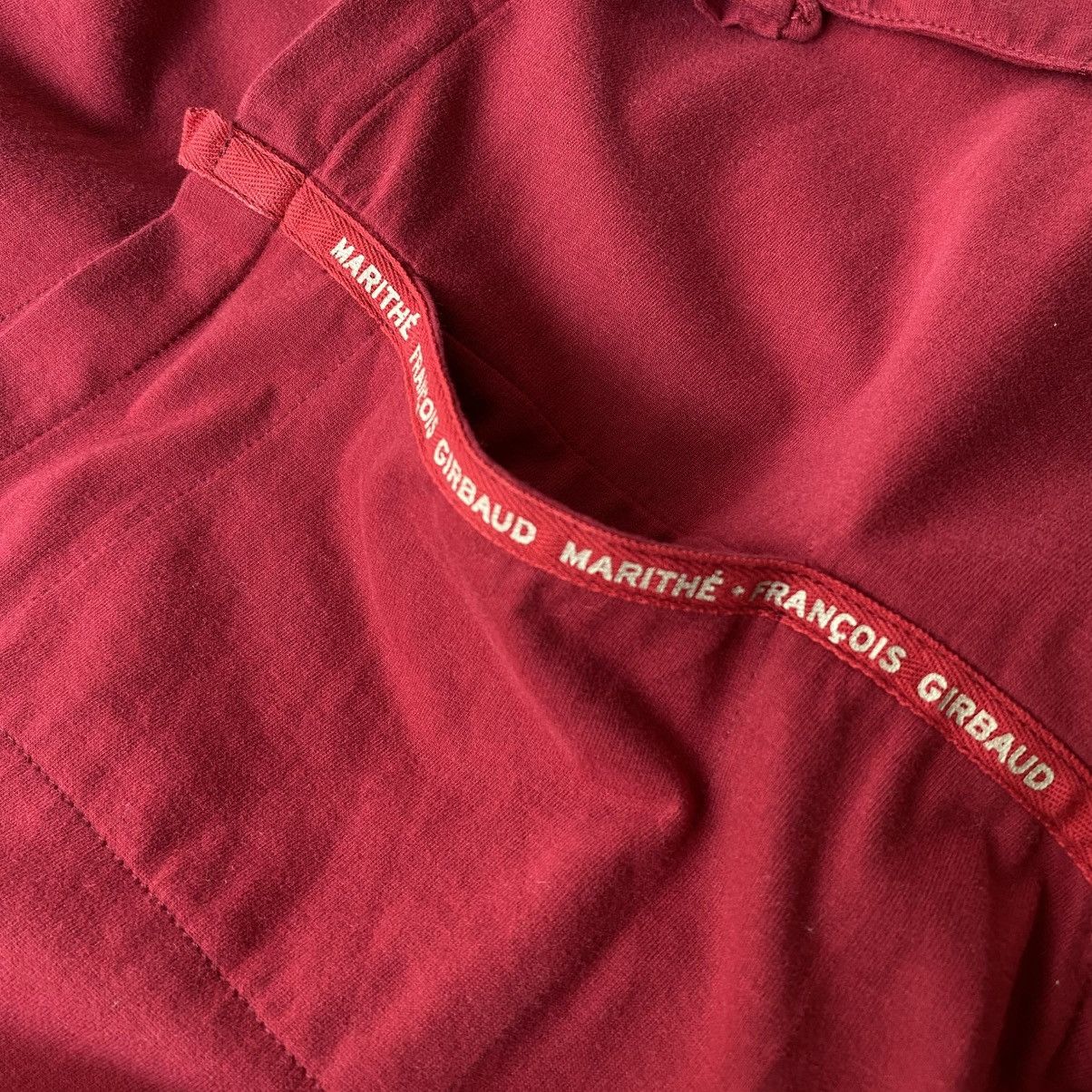 Marithe + Francois Girbaud MARITHE FRANÇOIS GIRBAUD Red Zip-Detail Long Sleeve Shirt Size US L / EU 52-54 / 3 - 15 Thumbnail