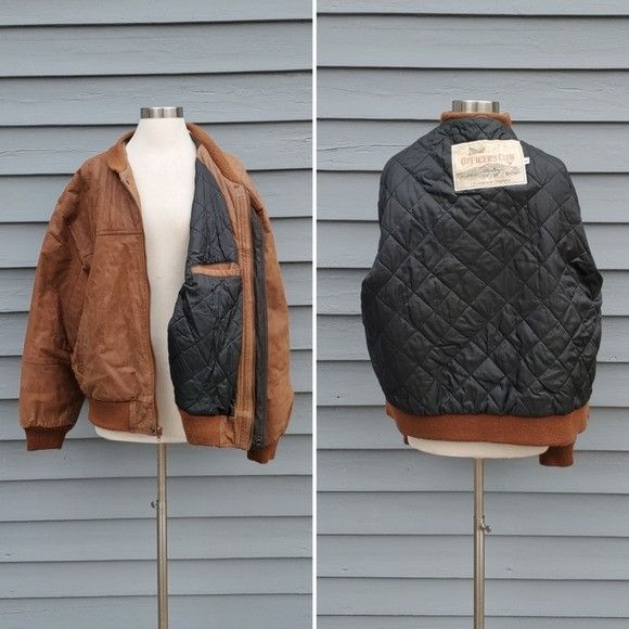 Vintage Vintage 90s y2k Brown Leather Aviator Flyboy Distressed Bomb Size US XXL / EU 58 / 5 - 3 Thumbnail