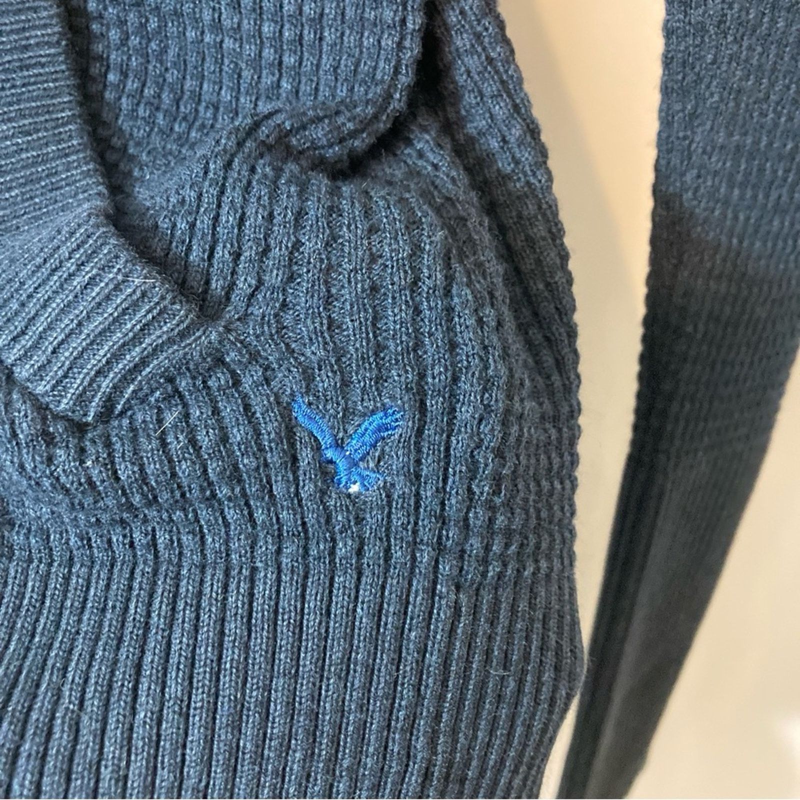 American Eagle Outfitters American Eagle Outfitters AEO Waffle Knit Cardigan Sweater Size S / US 4 / IT 40 - 10 Thumbnail
