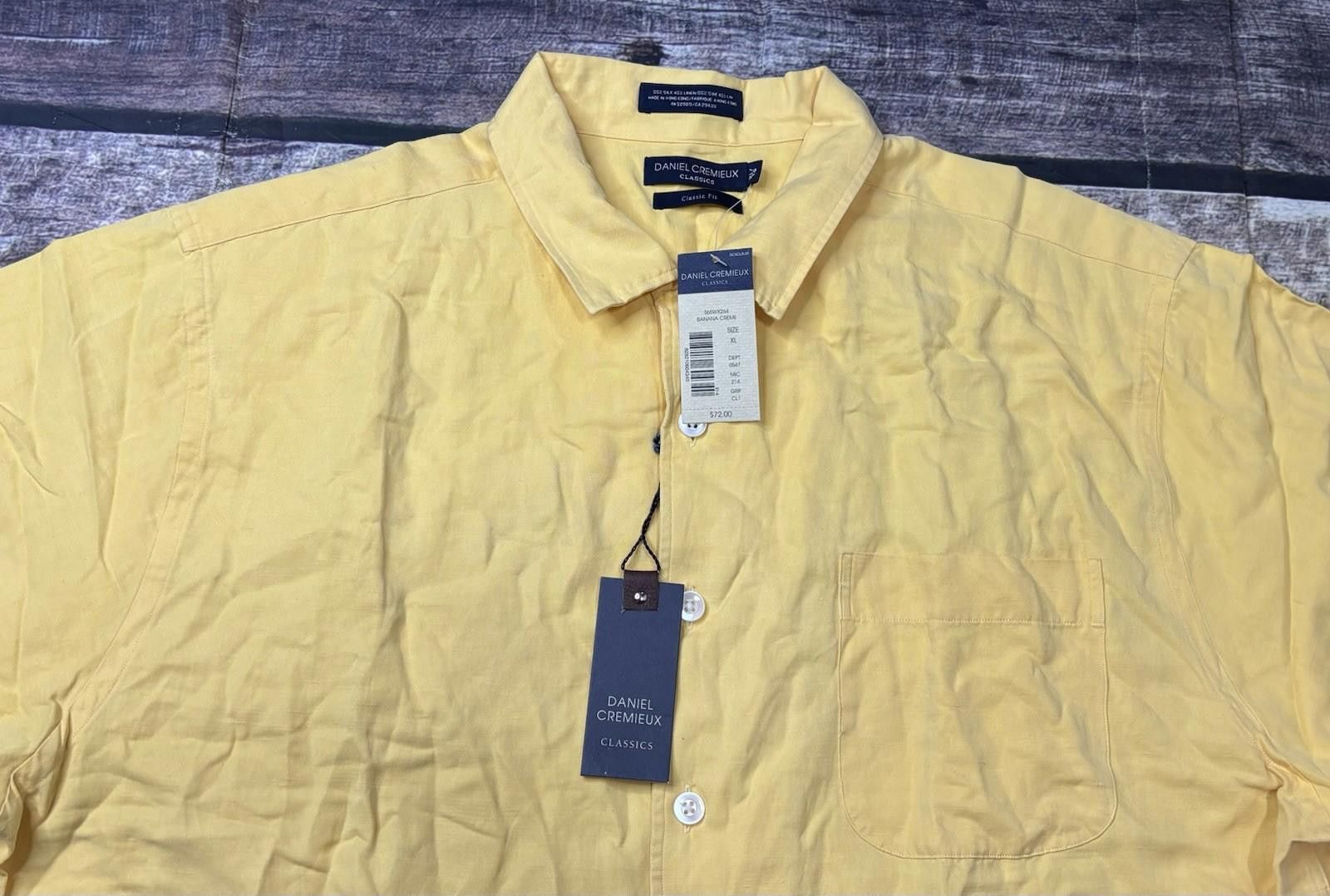 Daniel Cremieux Daniel Cremieux Shirt Mens XL Silk Linen Classic Fit $72 Size US XL / EU 56 / 4 - 4 Thumbnail
