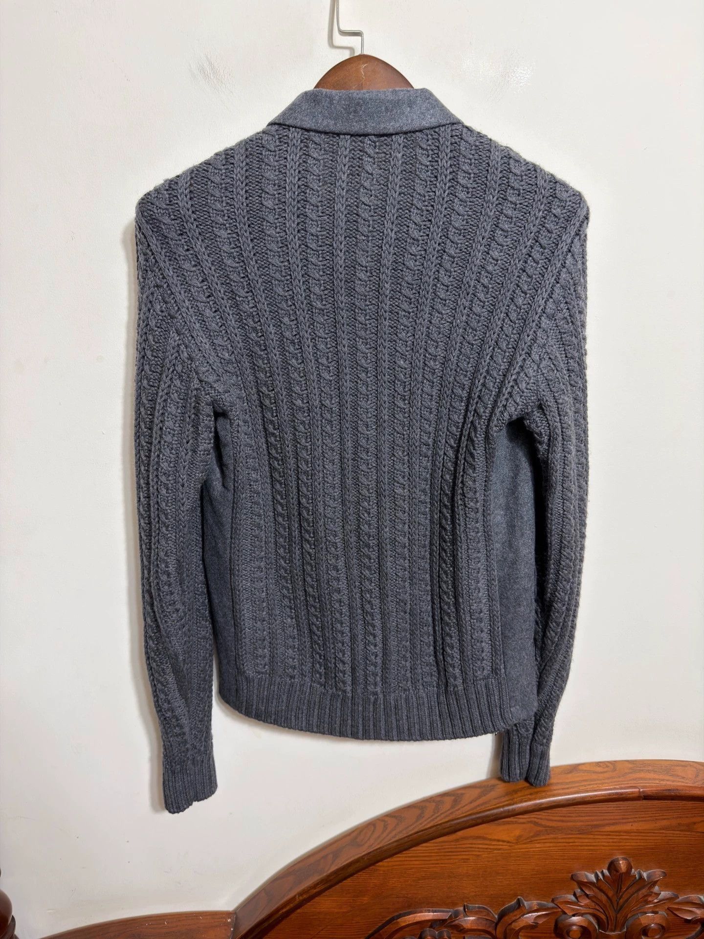 Dolce & Gabbana Gray Cable Knit Sleeve Button-Front Jacket Size US XXS / EU 40 - 2 Thumbnail